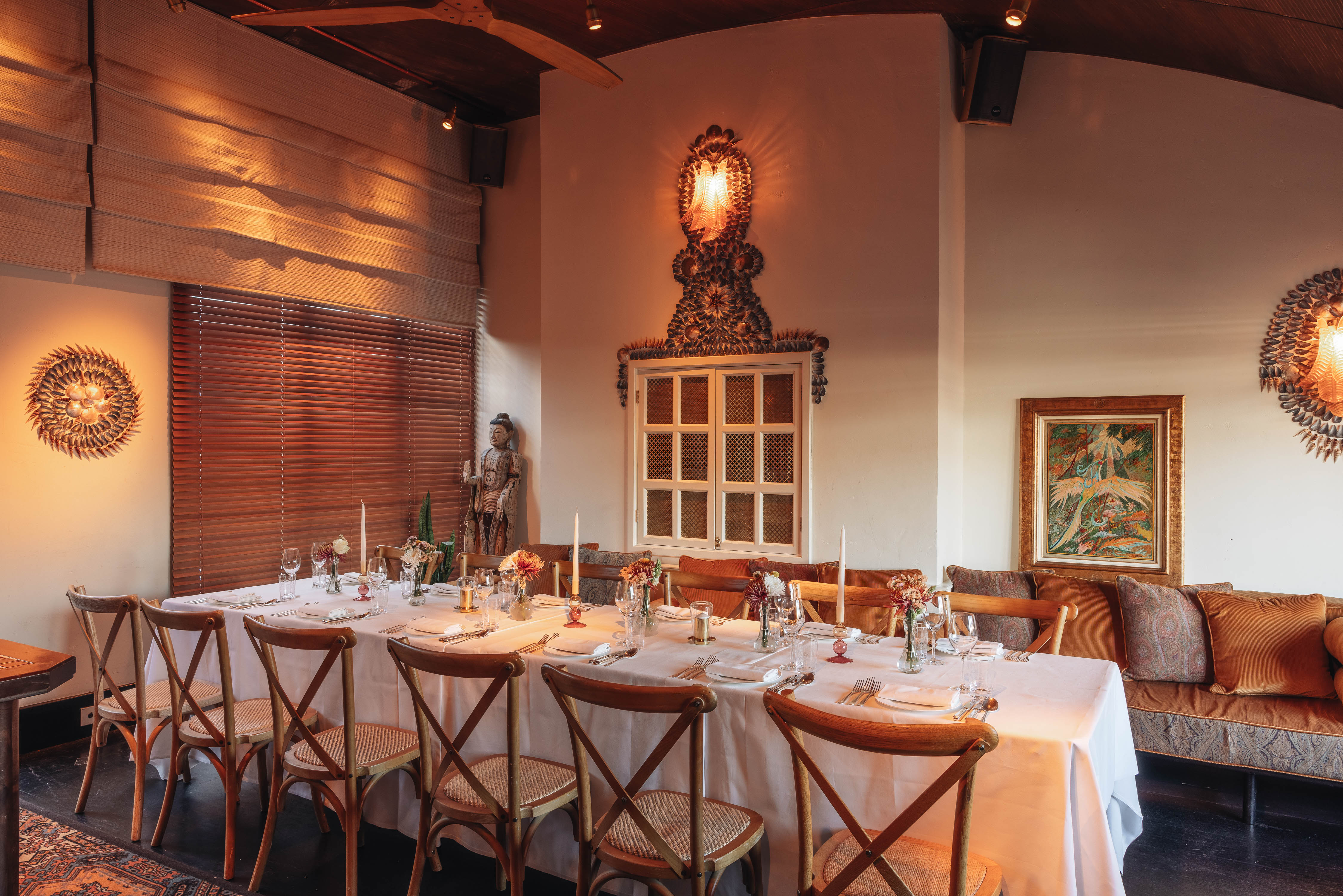 Elegant dining space at The Cabana, ideal for corporate dinners and intimate gatherings.