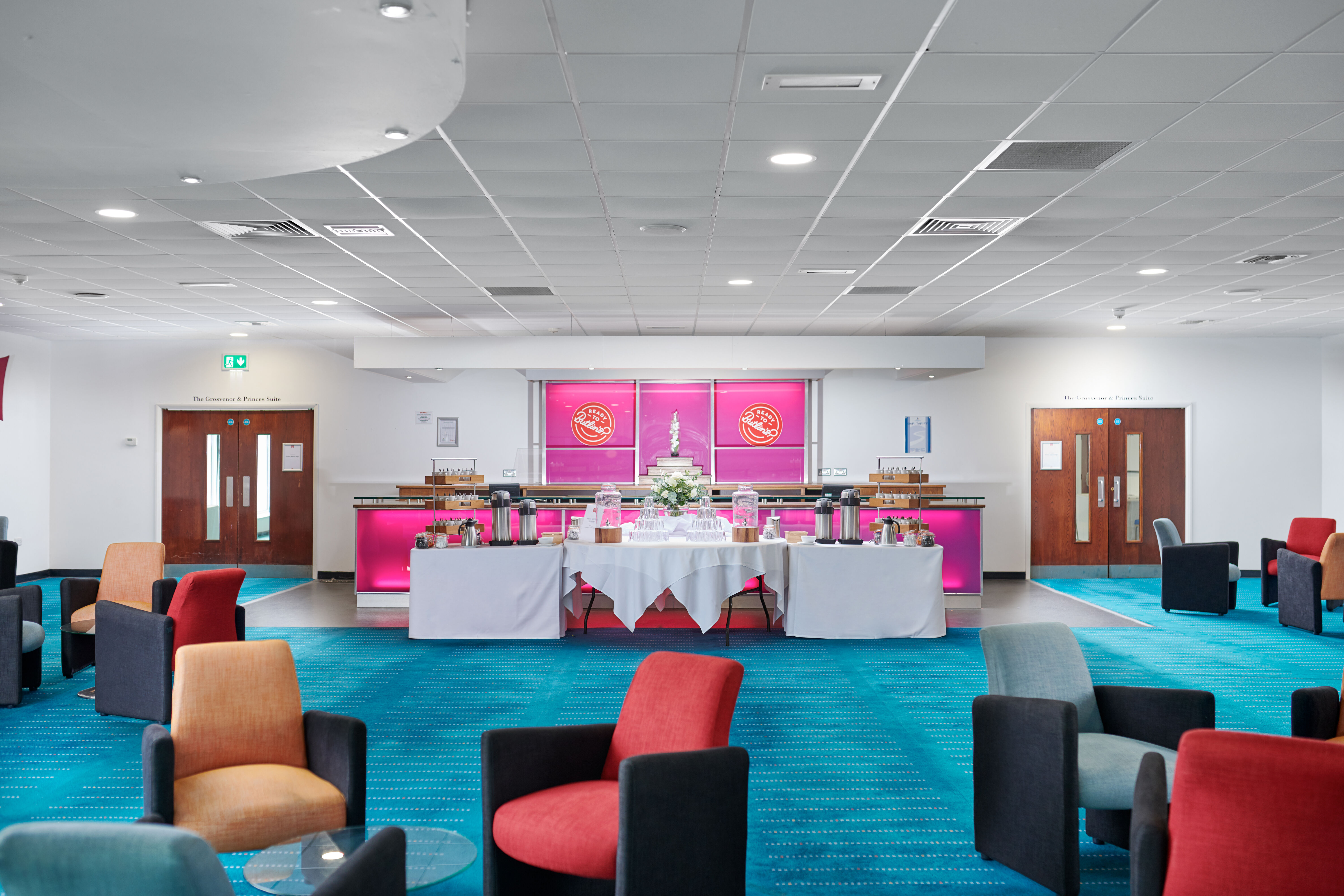 Conference Centre at Butlin's Bognor Regis with vibrant seating for events and meetings