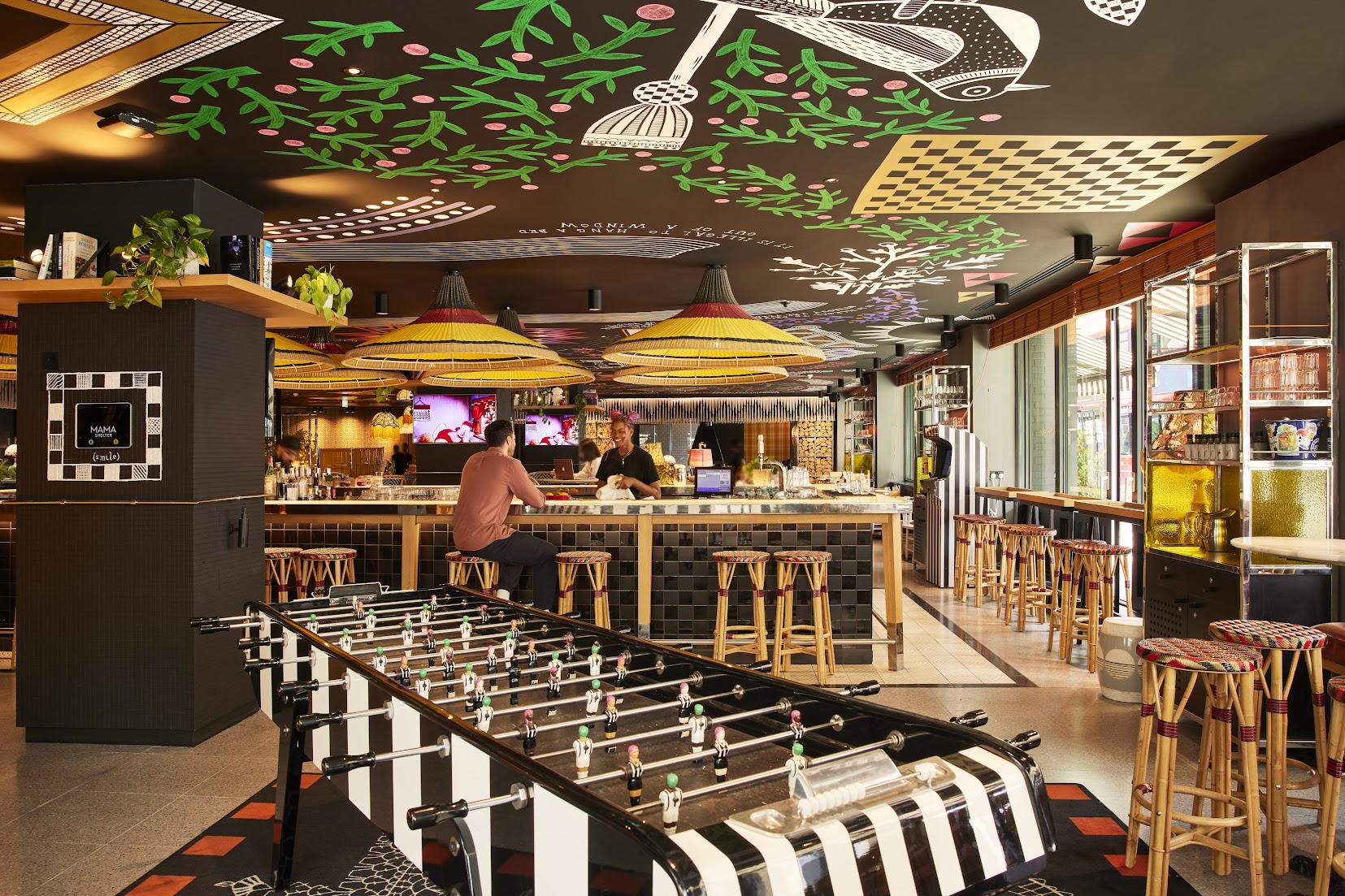 Mama Restaurant in London: vibrant venue with stylish decor for social events and meetings.