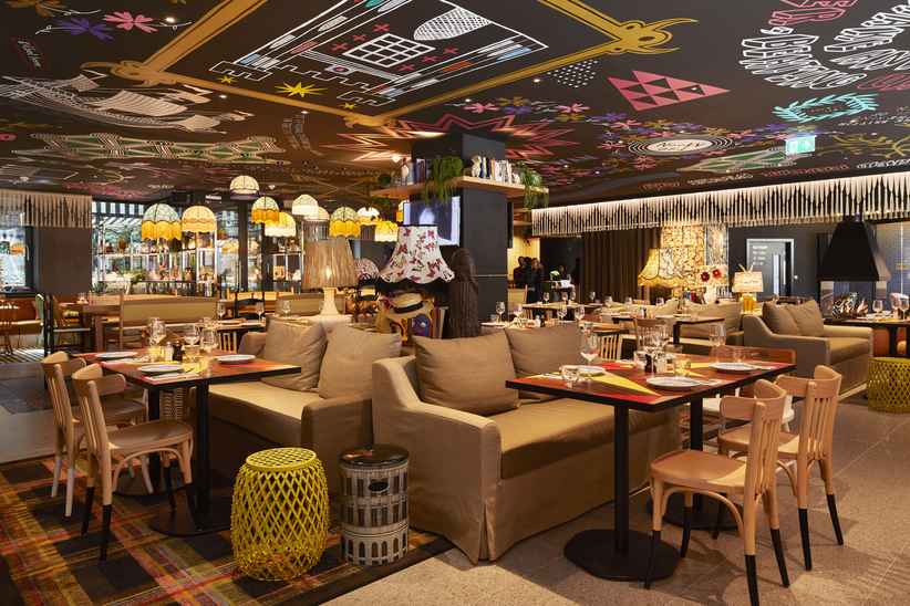 Vibrant Mama Restaurant in London, perfect for intimate gatherings and networking events.