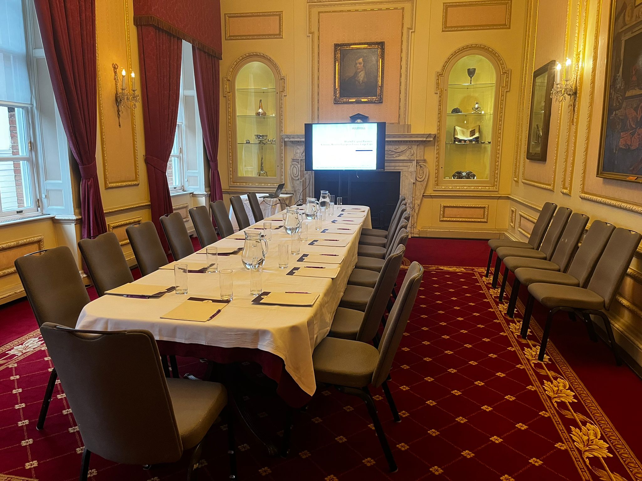 Selkirk Room at The Caledonian Club, elegant meeting space for corporate events.