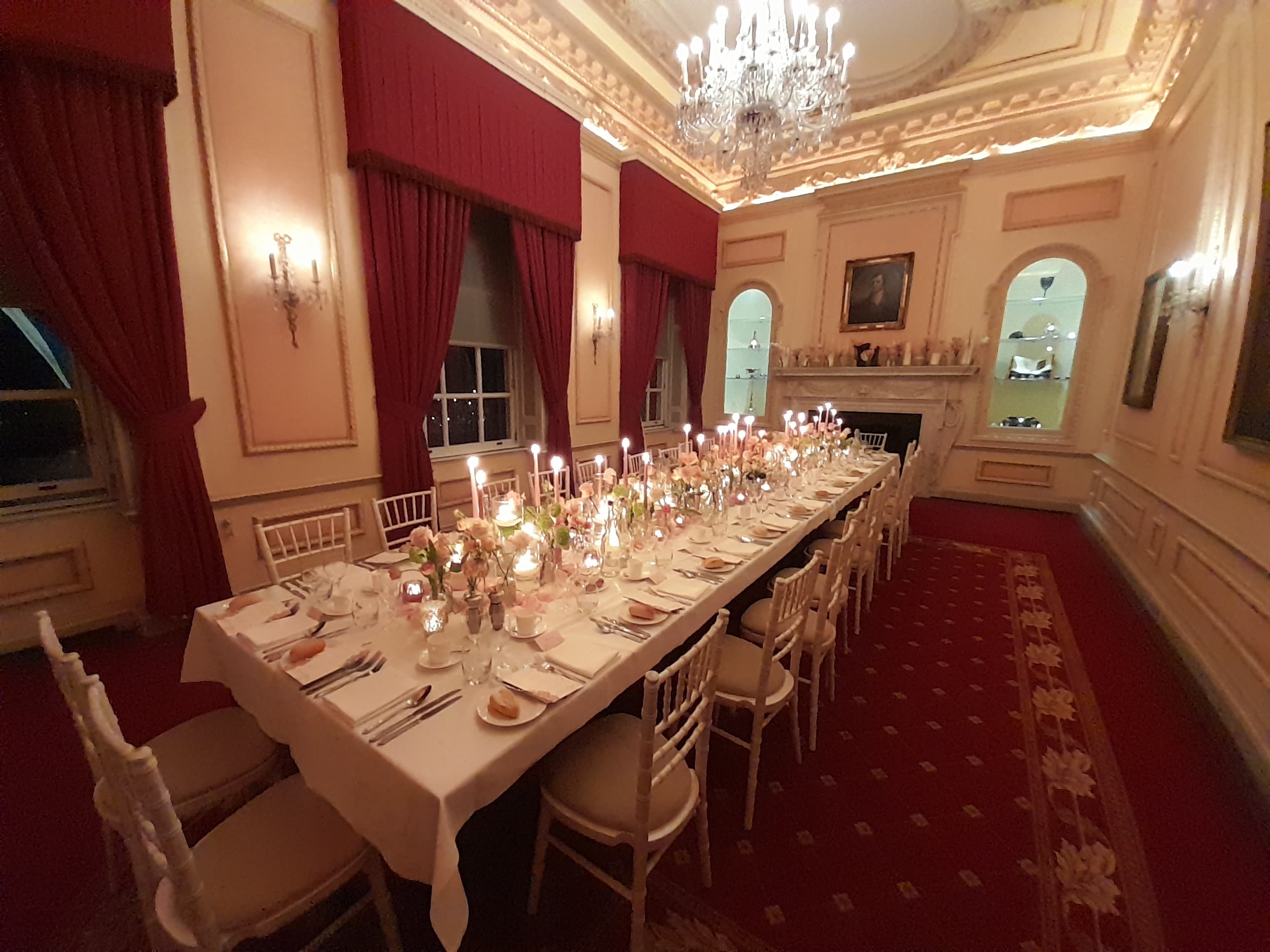 Elegant dining room in Selkirk Room, perfect for formal events and gala dinners.