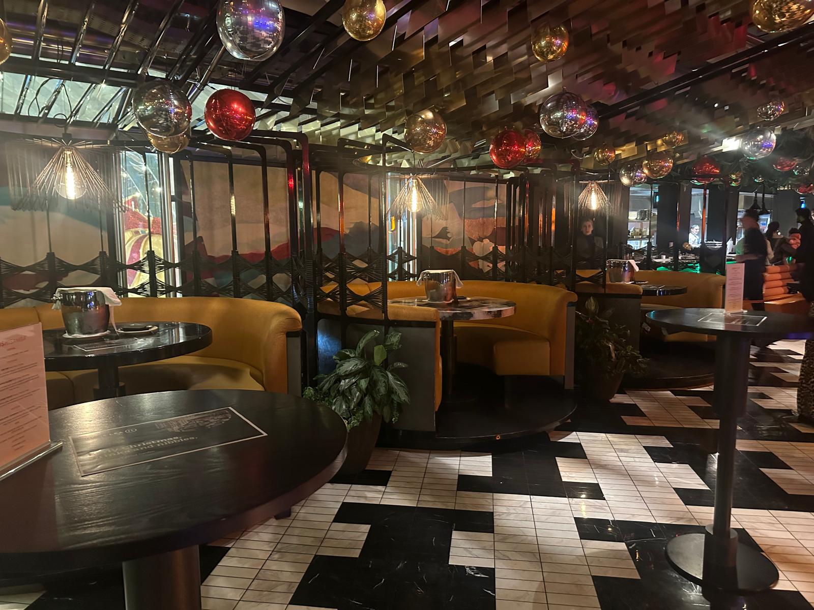 Event space at SUSHISAMBA Covent Garden, vibrant decor ideal for gatherings or networking.