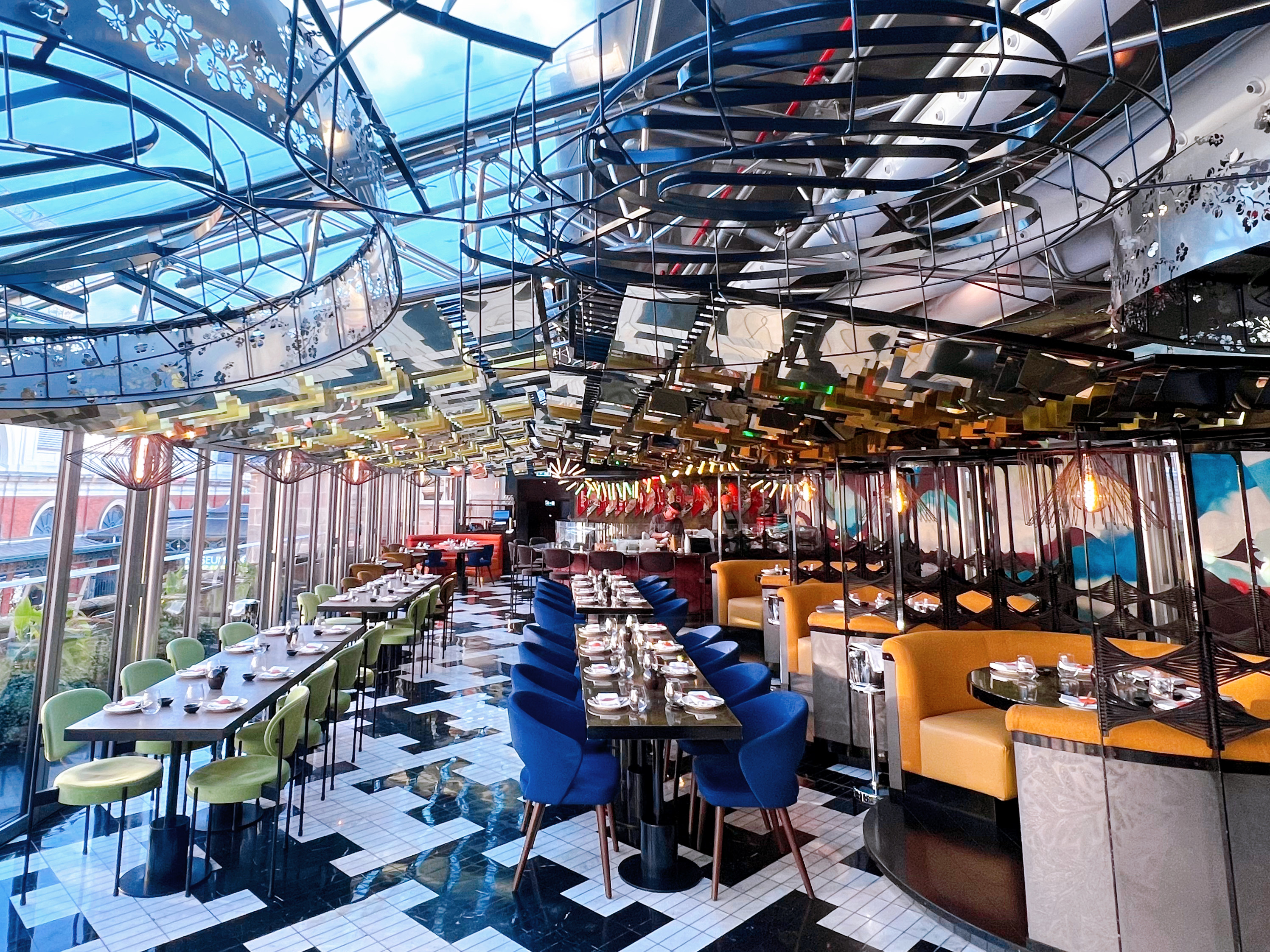 Vibrant dining space at SUSHISAMBA Covent Garden for events and gatherings.