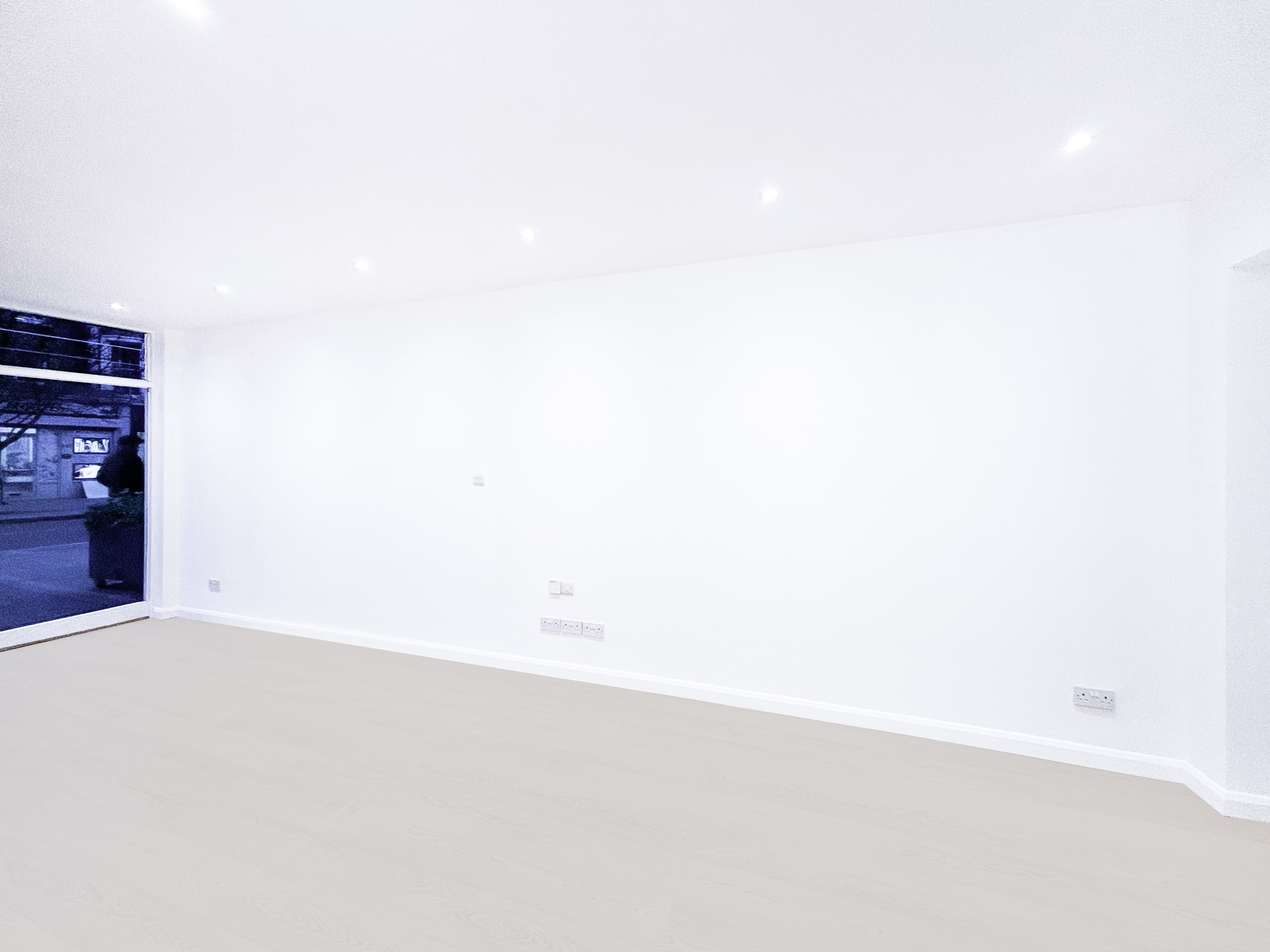 Minimalist Purist Gallery venue for art installations and branding events.