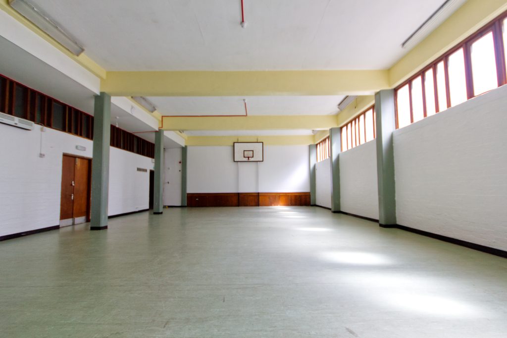 Bright Lower Hall in The Pyramid: spacious venue for meetings and workshops.