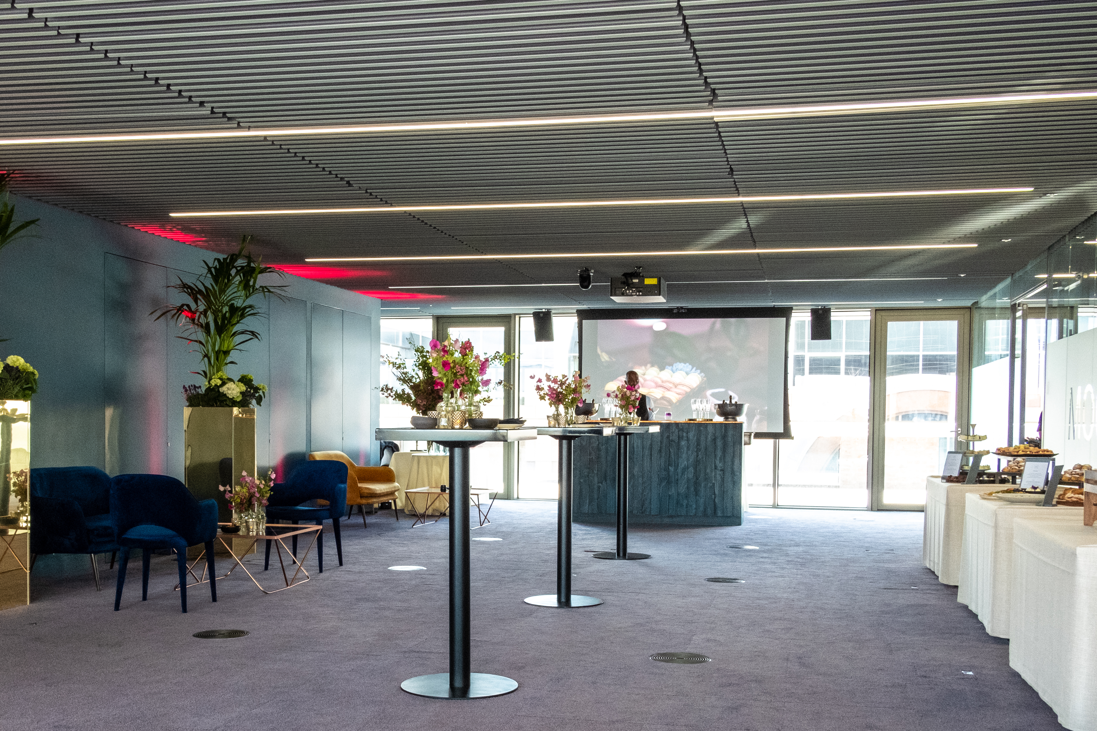 Summer Party Rooftop at Events @ No 6, elegant decor for networking and receptions.