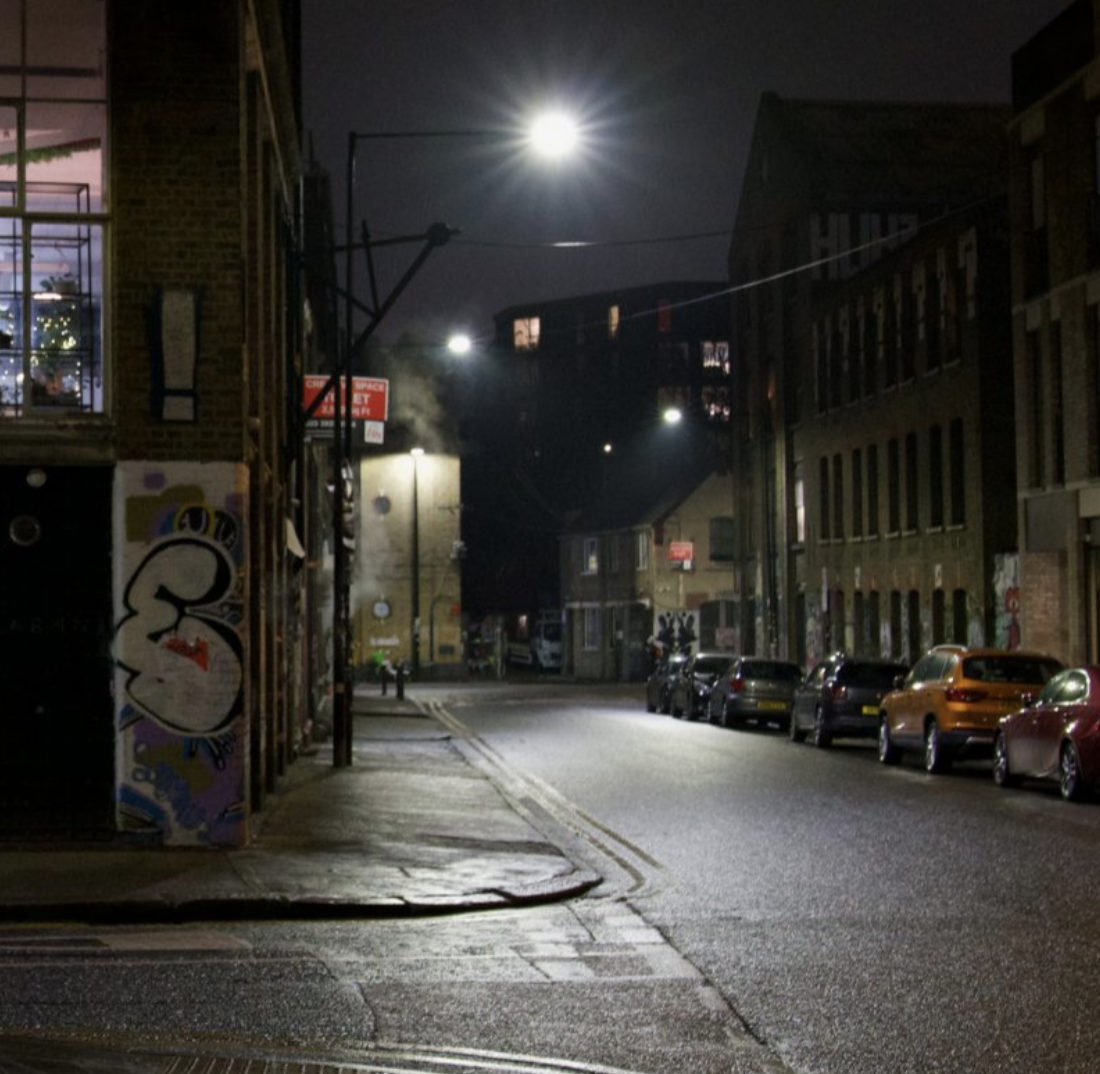 Shaes London venue interior: narrow load-in access for corporate events and logistics planning.