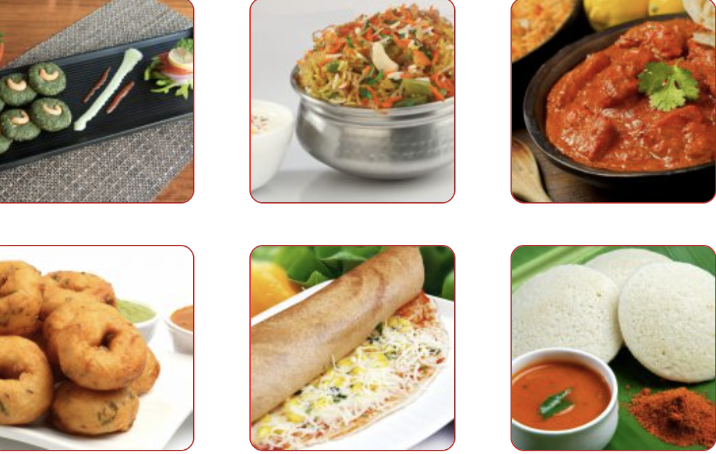 South Indian buffet spread at Sankalp catering for corporate networking and events.