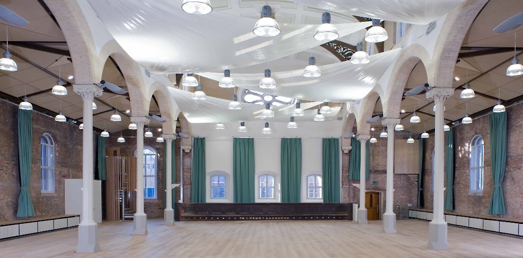 Spacious Hallé St Peter's venue with high ceilings for meetings and gatherings.
