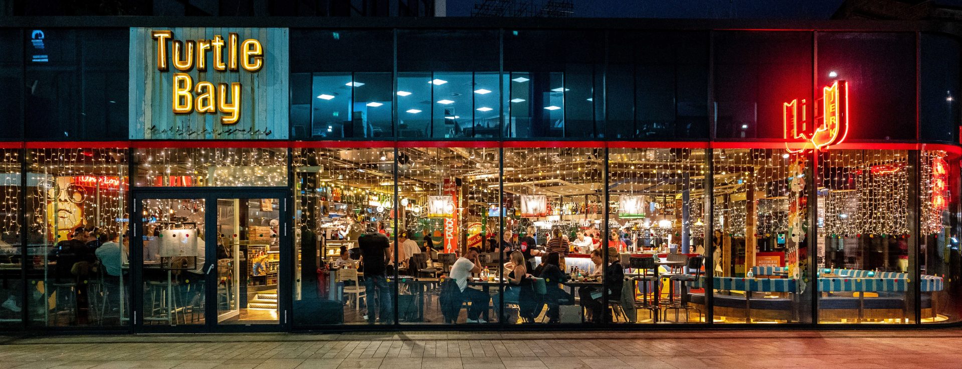 Vibrant Turtle Bay restaurant in Manchester, ideal for networking and social events.
