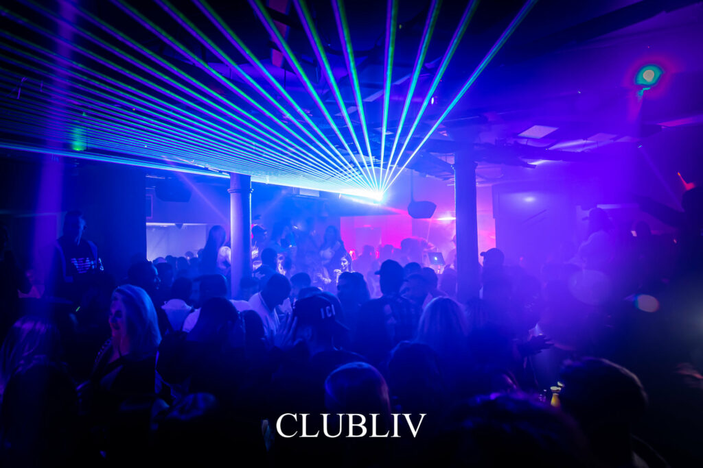 Vibrant nightclub scene at Club Liv with dynamic lighting for lively events and parties.