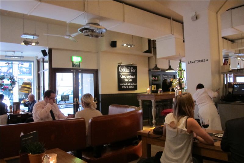 Cozy booths in All Bar One Manchester, ideal for networking events and gatherings.