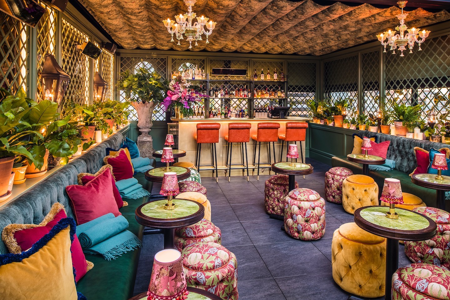 Private Hire Venue at All Bar One Manchester with lush greenery, ideal for cocktail receptions.