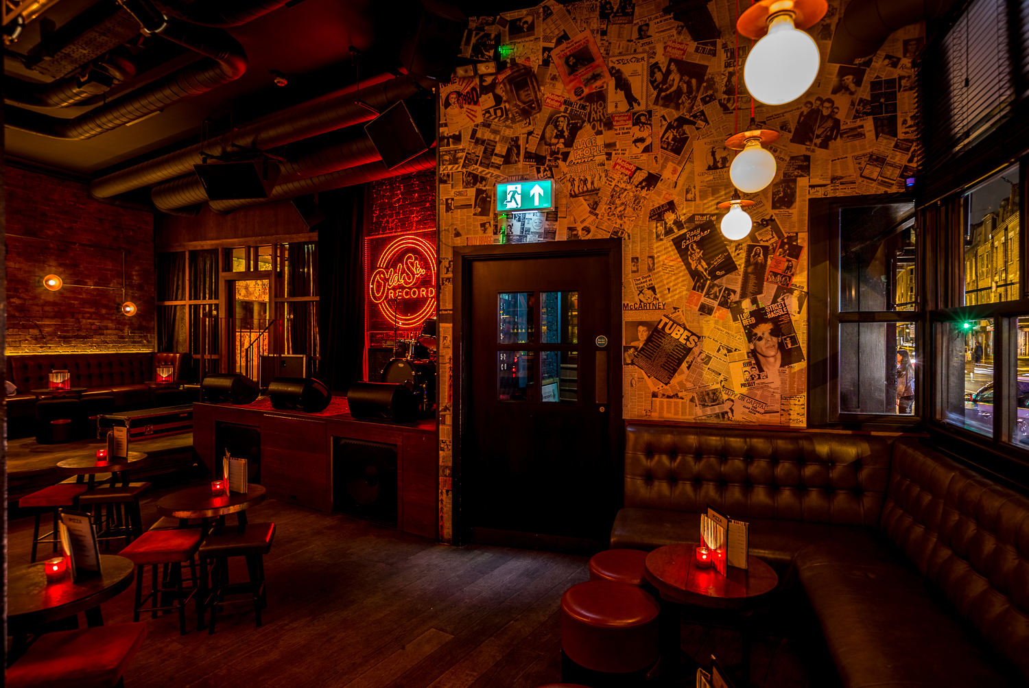 Ground Floor at Old Street Records: cozy venue for networking and live events.