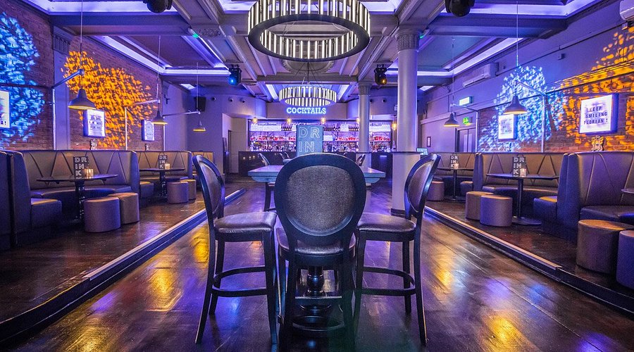 Stylish Sway restaurant event space with modern decor for corporate meetings and parties.