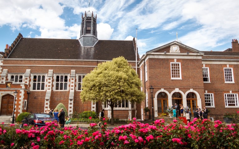 Gray's Inn wedding venue, classic architecture, floral event photography
