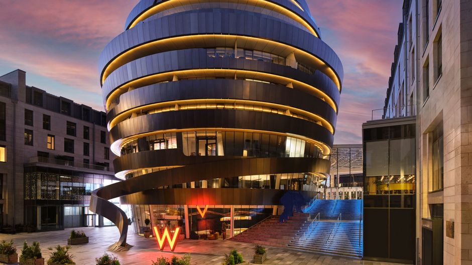 W Edinburgh venue for brand activations and corporate events featuring bold architecture.