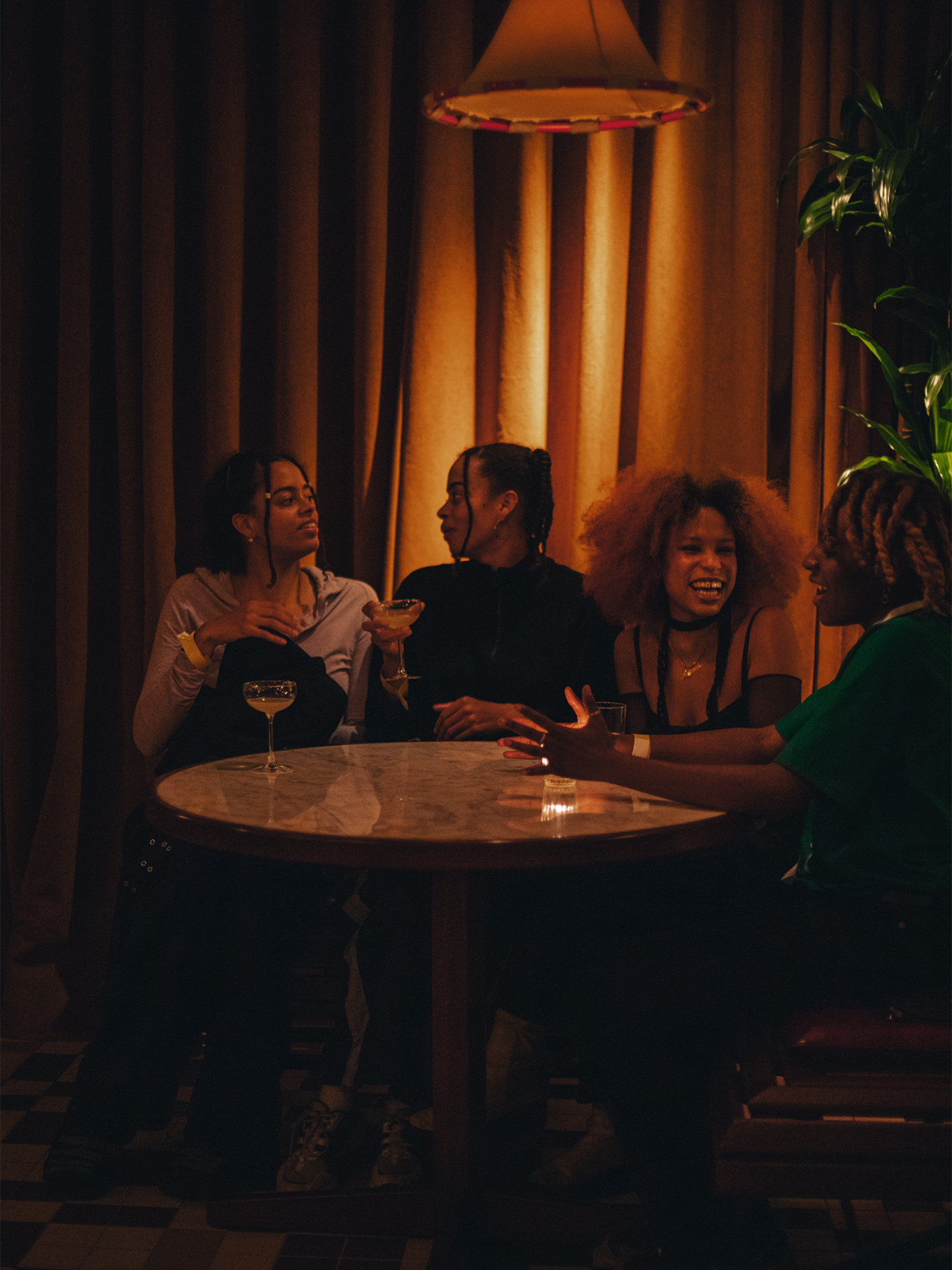 Vibrant Cafe KOKO gathering with stylish decor, ideal for networking events.