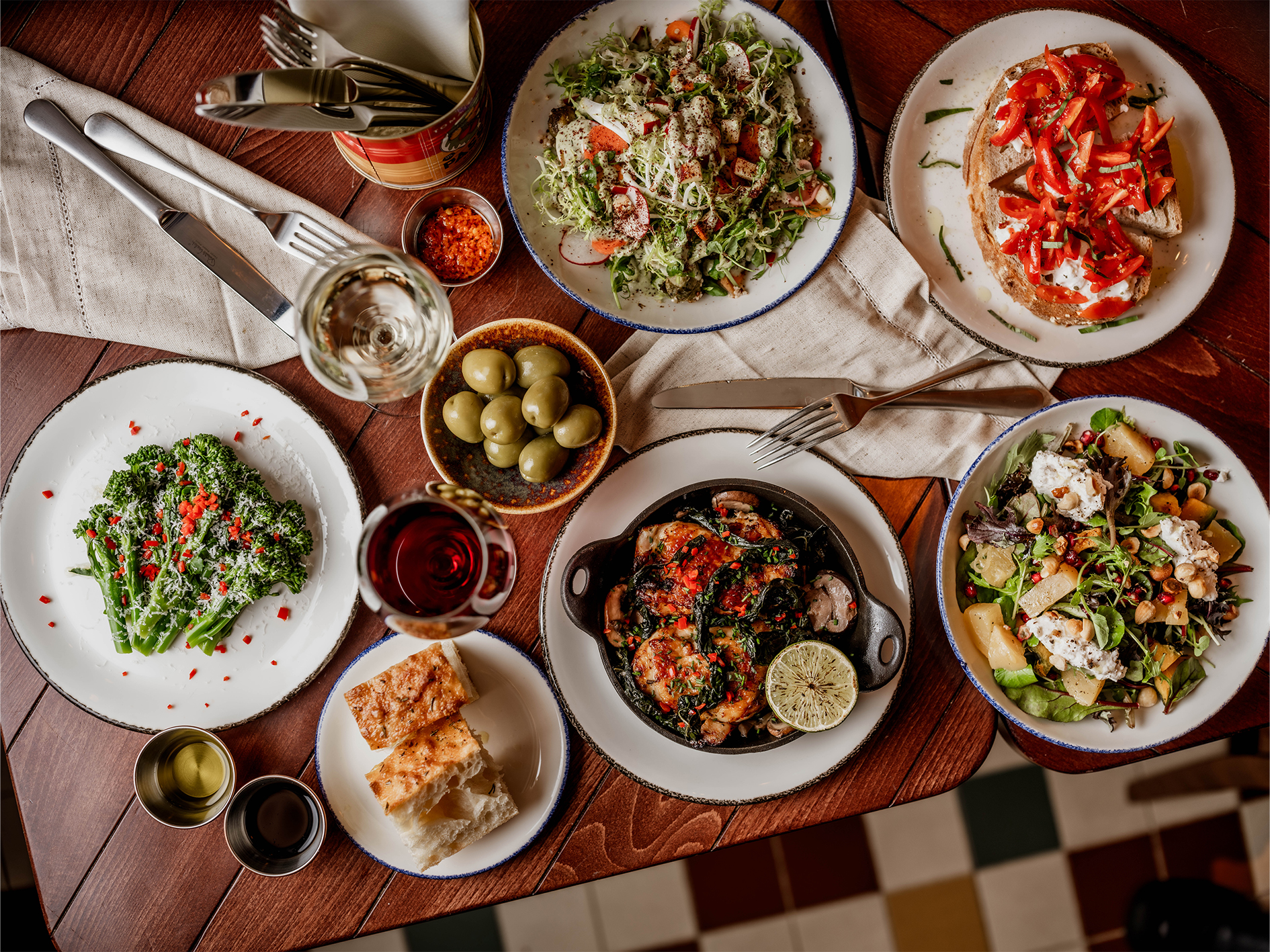 Vibrant dishes at Cafe KOKO, ideal for catered events and networking lunches.