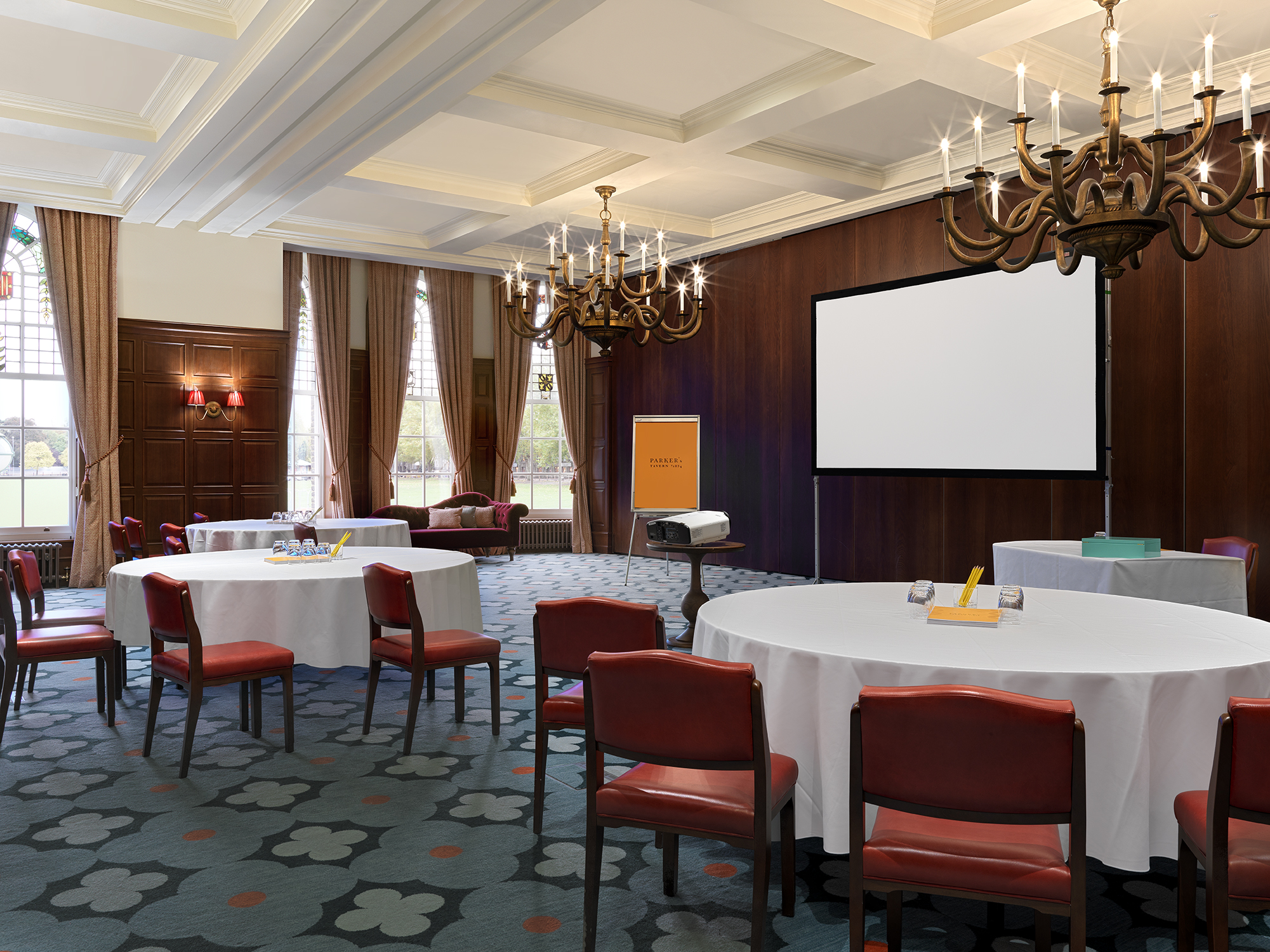 Elegant meeting room at The Watson, University Arms Cambridge, perfect for corporate events.