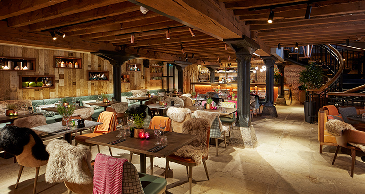 Cozy Basement Bar in The Sipping Room, ideal for intimate meetings and events.