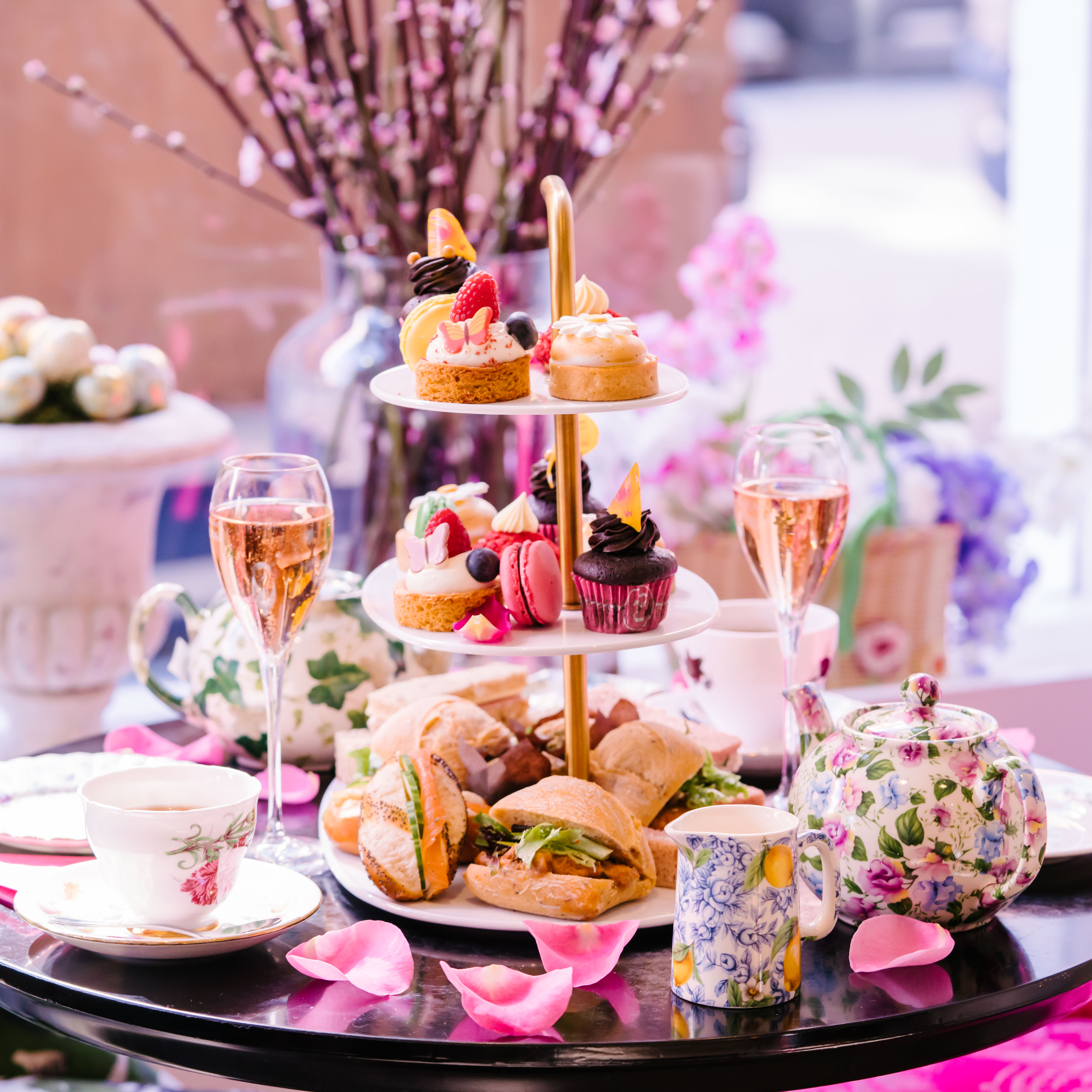 Brigit's Afternoon Tea Bus: Tiered gourmet canapés for boutique networking events.