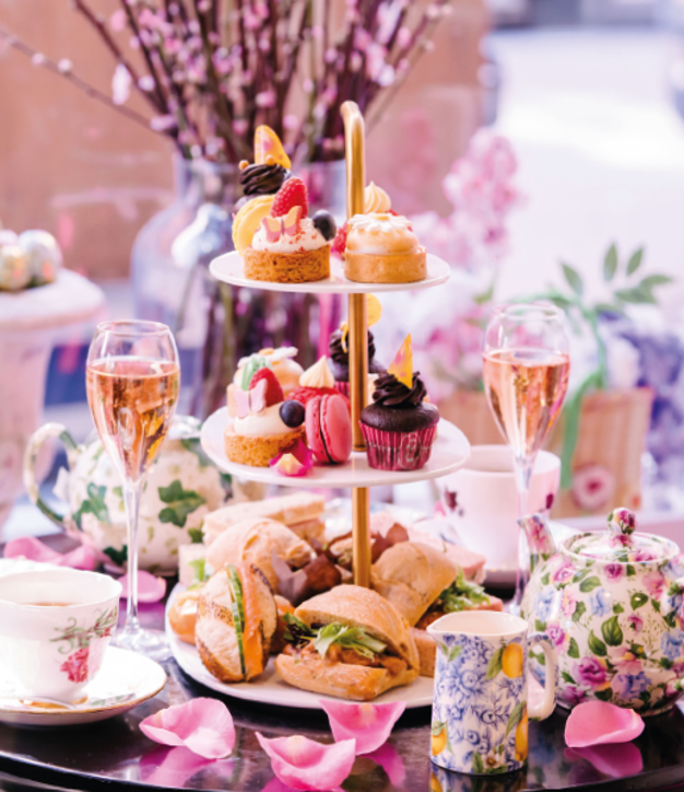 Brigit’s Afternoon Tea Bus in Covent Garden: elegant, high-end corporate event catering.