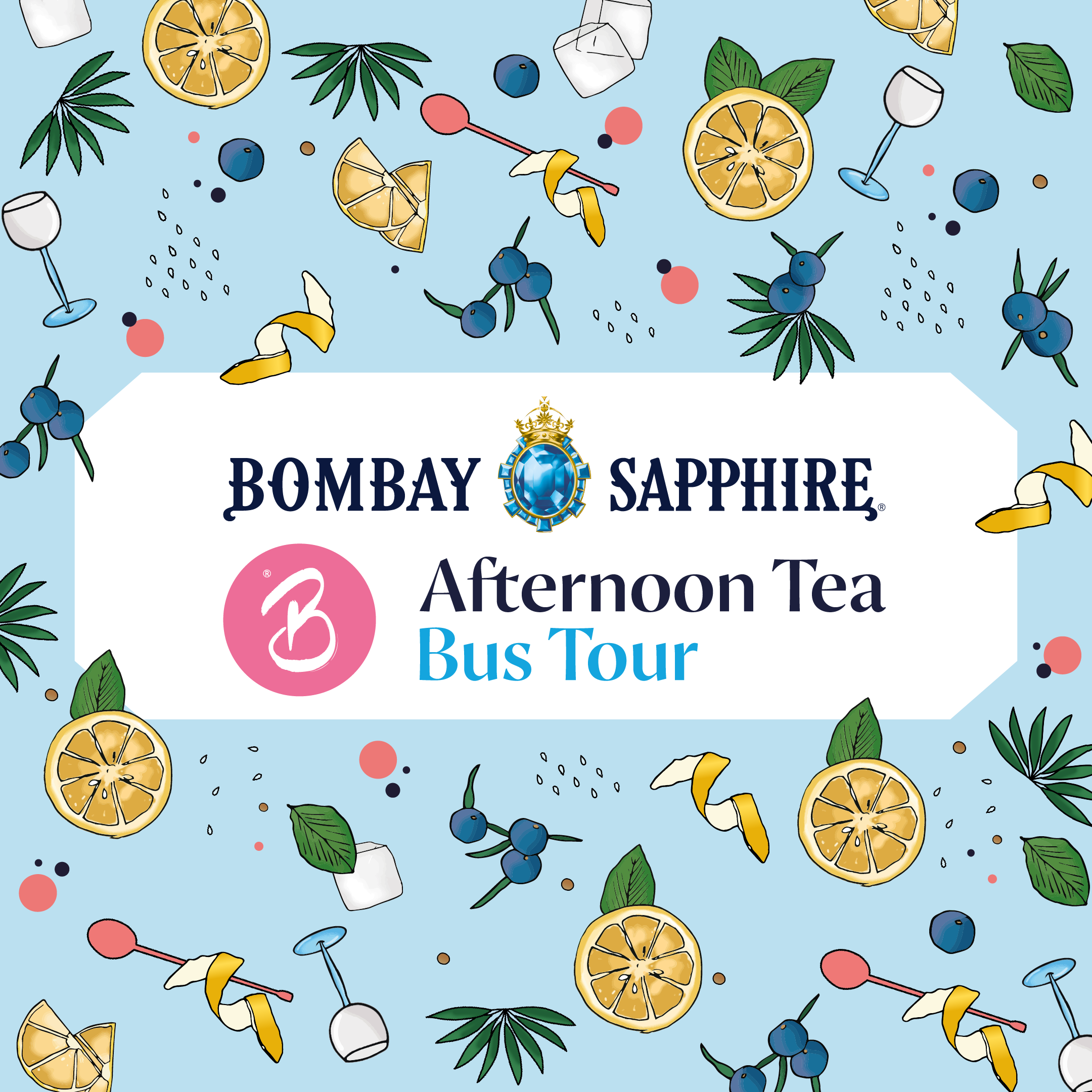 Brigit’s Afternoon Tea bus for Gin Lovers tour, unique mobile event experience.