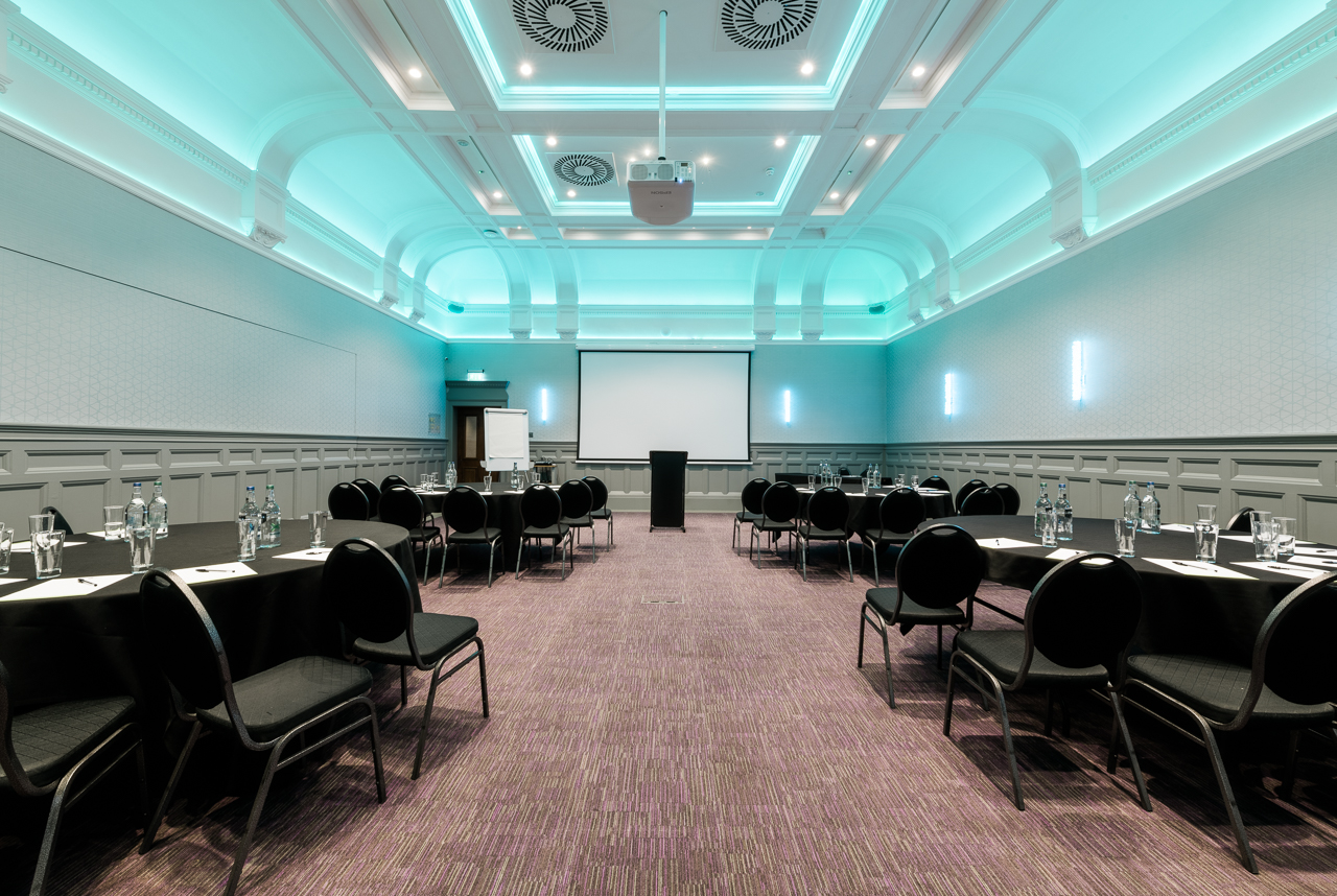Modern meeting room at The Broughton, ideal for conferences and workshops.