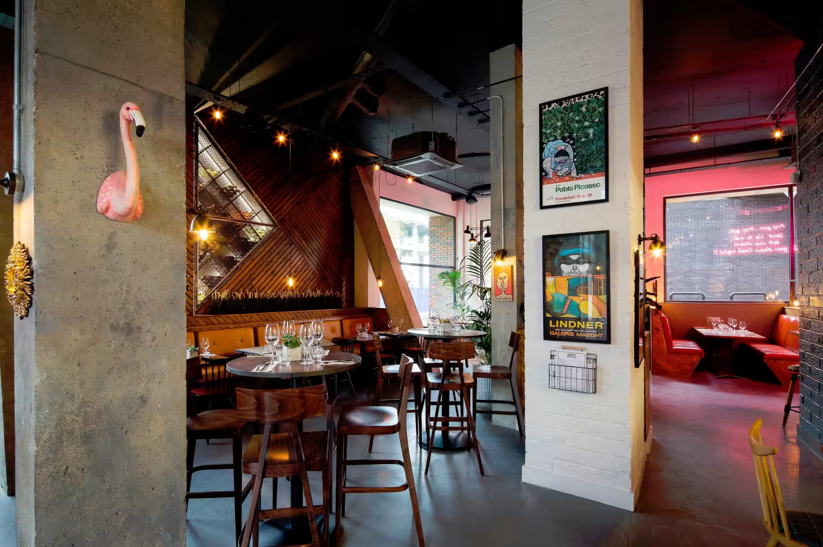 Industrial Leadbelly’s sports bar venue for high-energy networking and corporate receptions.
