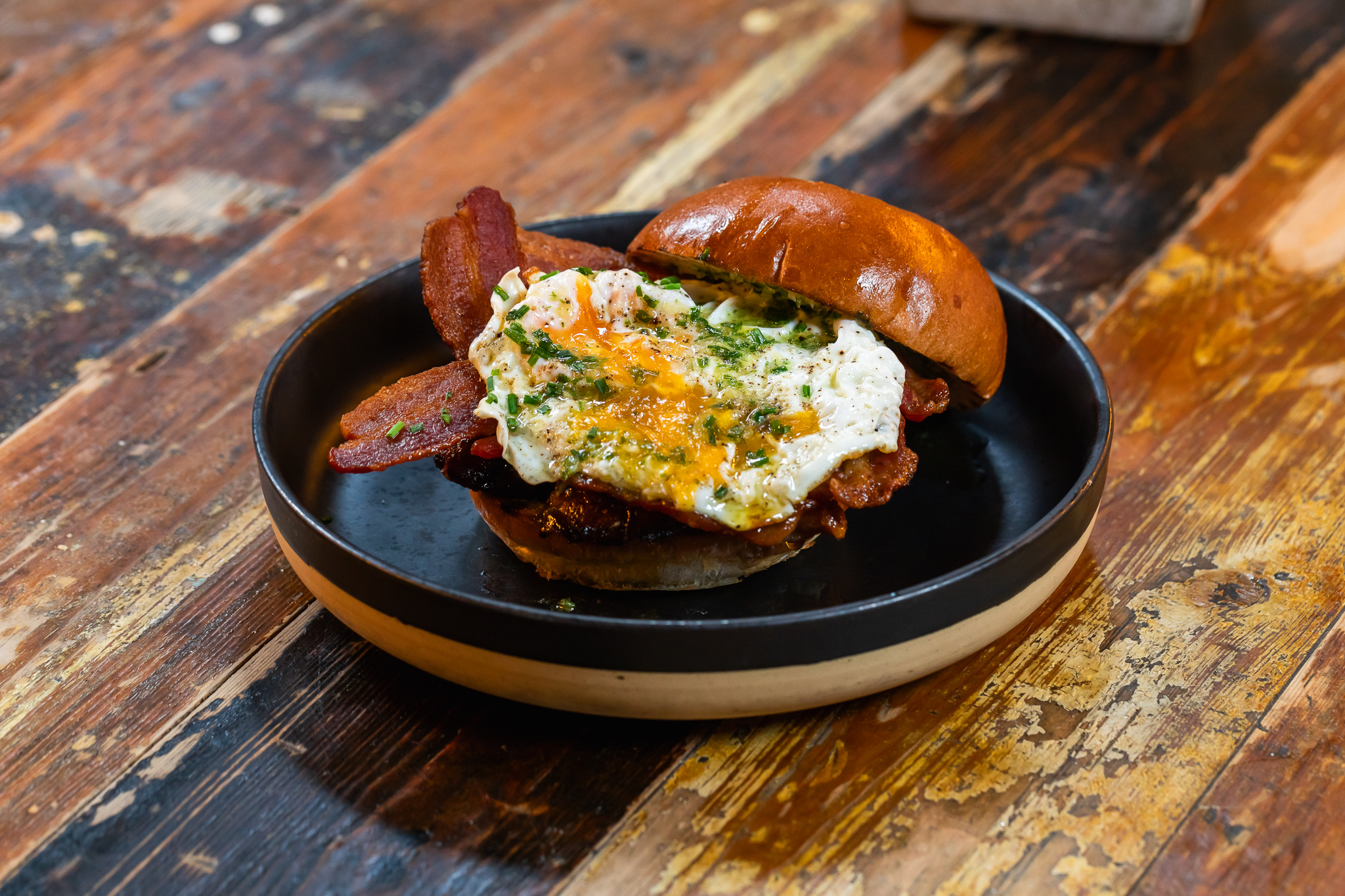 Gourmet breakfast slider at Leadbelly's, ideal for premium corporate catering and brunch events.
