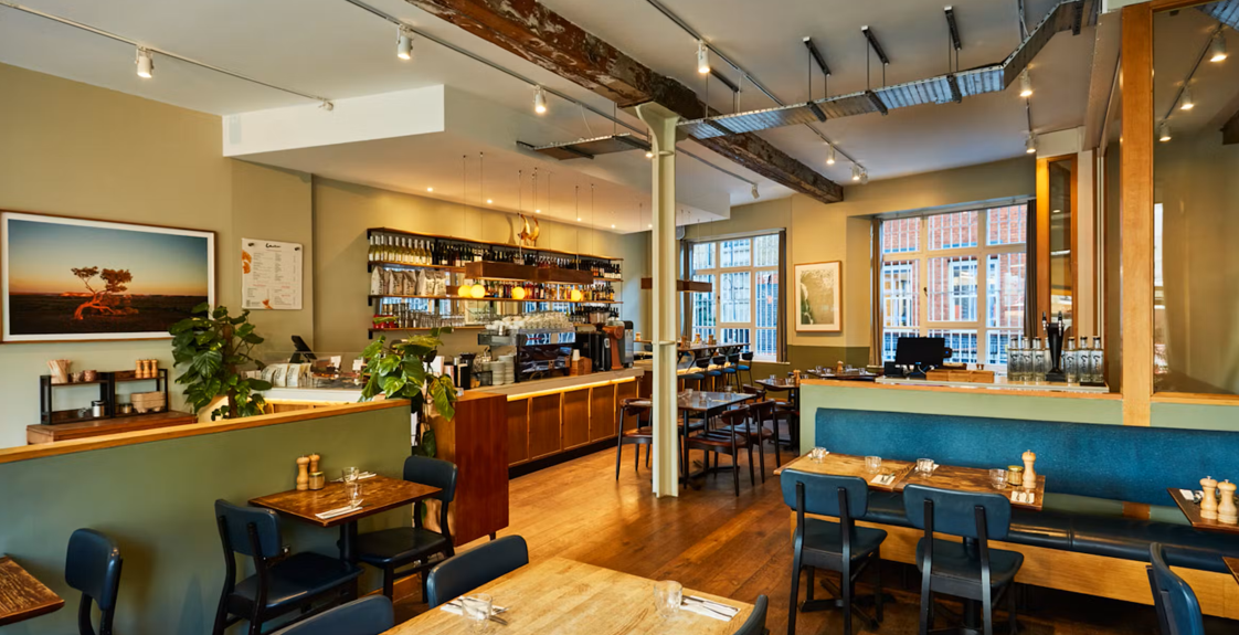 Lantana London Bridge cafe: stylish, sunlit venue for networking and corporate breakfast meetings.