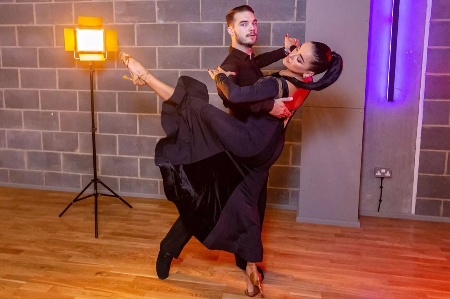 Professional dance performance in Flow Dance Nine Elms studio for gala event entertainment.