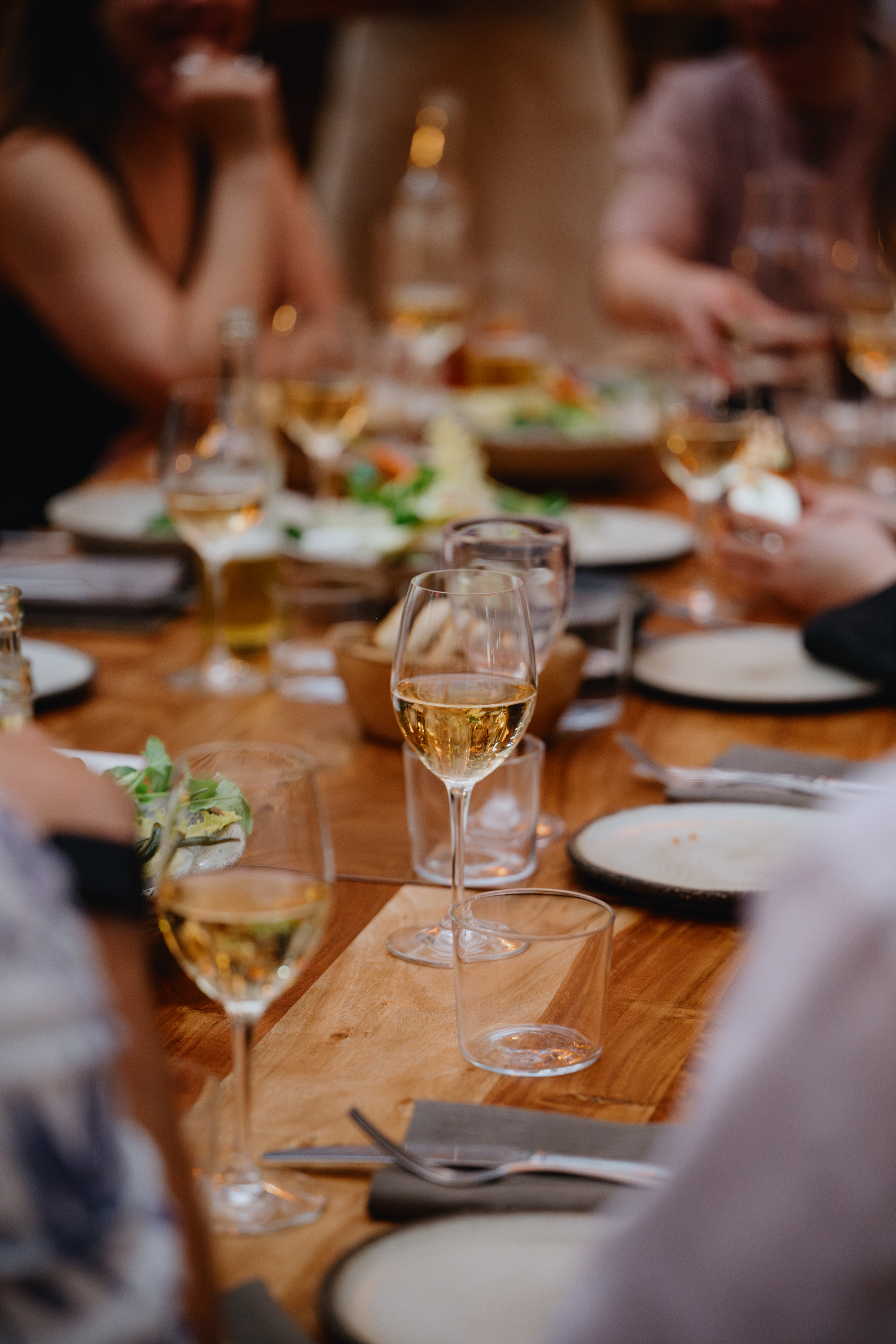 Elegant dining table at Pyro Restaurant, perfect for networking events and meetings.