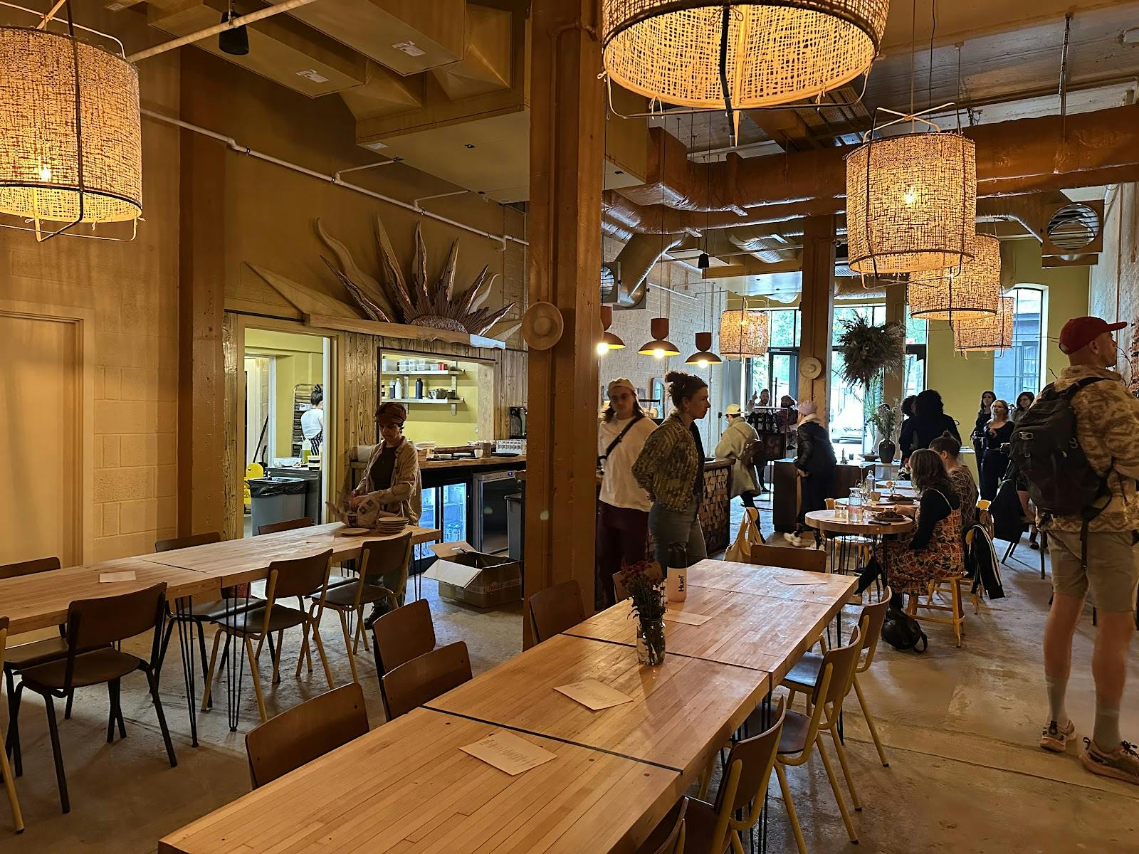 Rustic-chic Sanctuary & Soul event venue for networking and workshops with flexible seating.