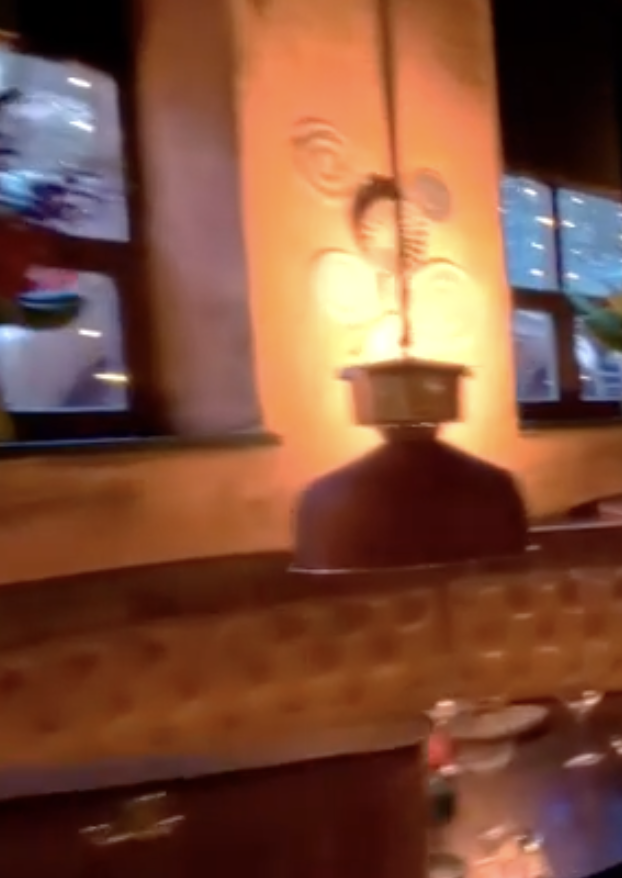 Cozy Kerala Canteen dining area with industrial lighting for networking dinners and events.