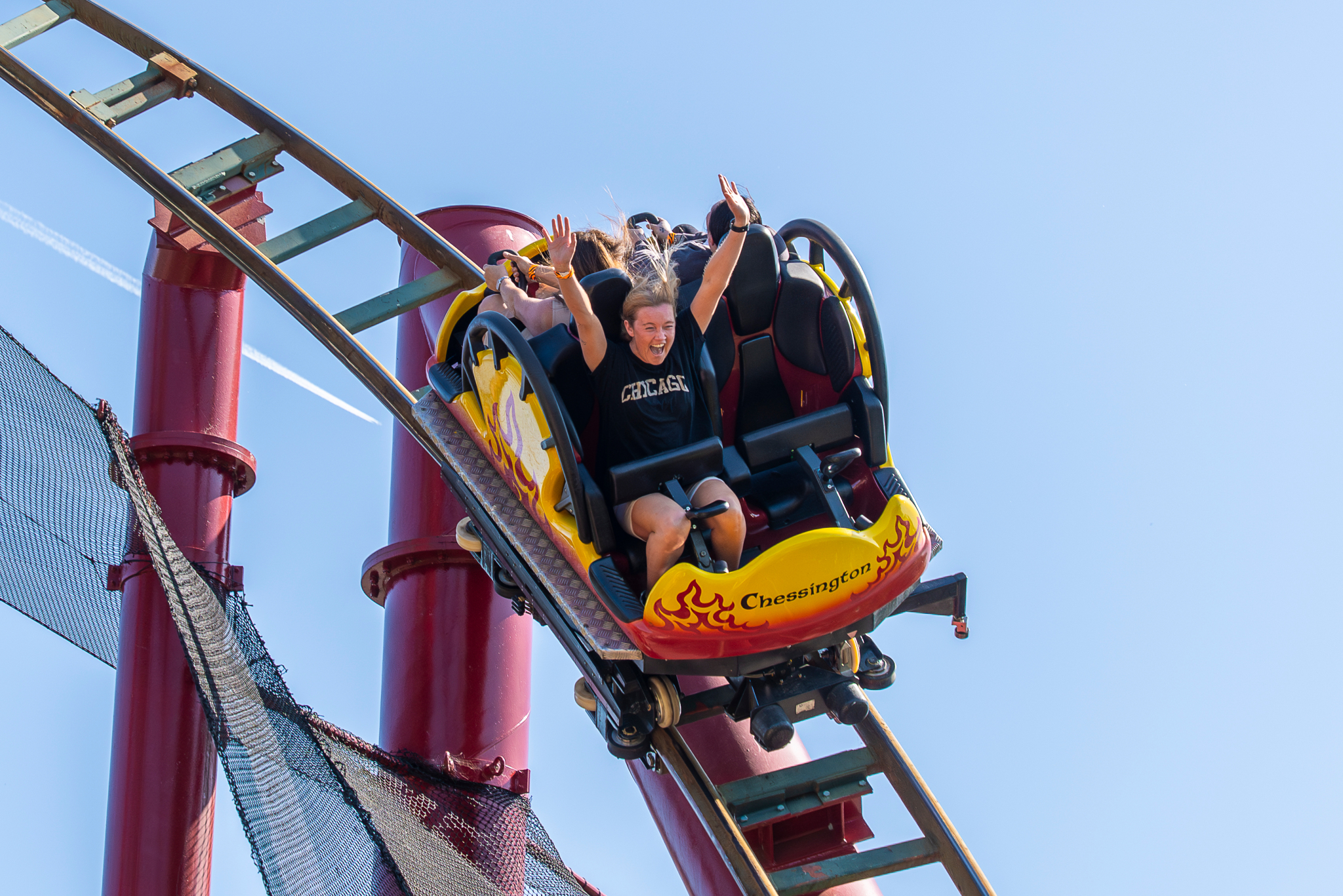Thrilling roller coaster at Exclusive Park Hire, perfect for corporate team-building events.