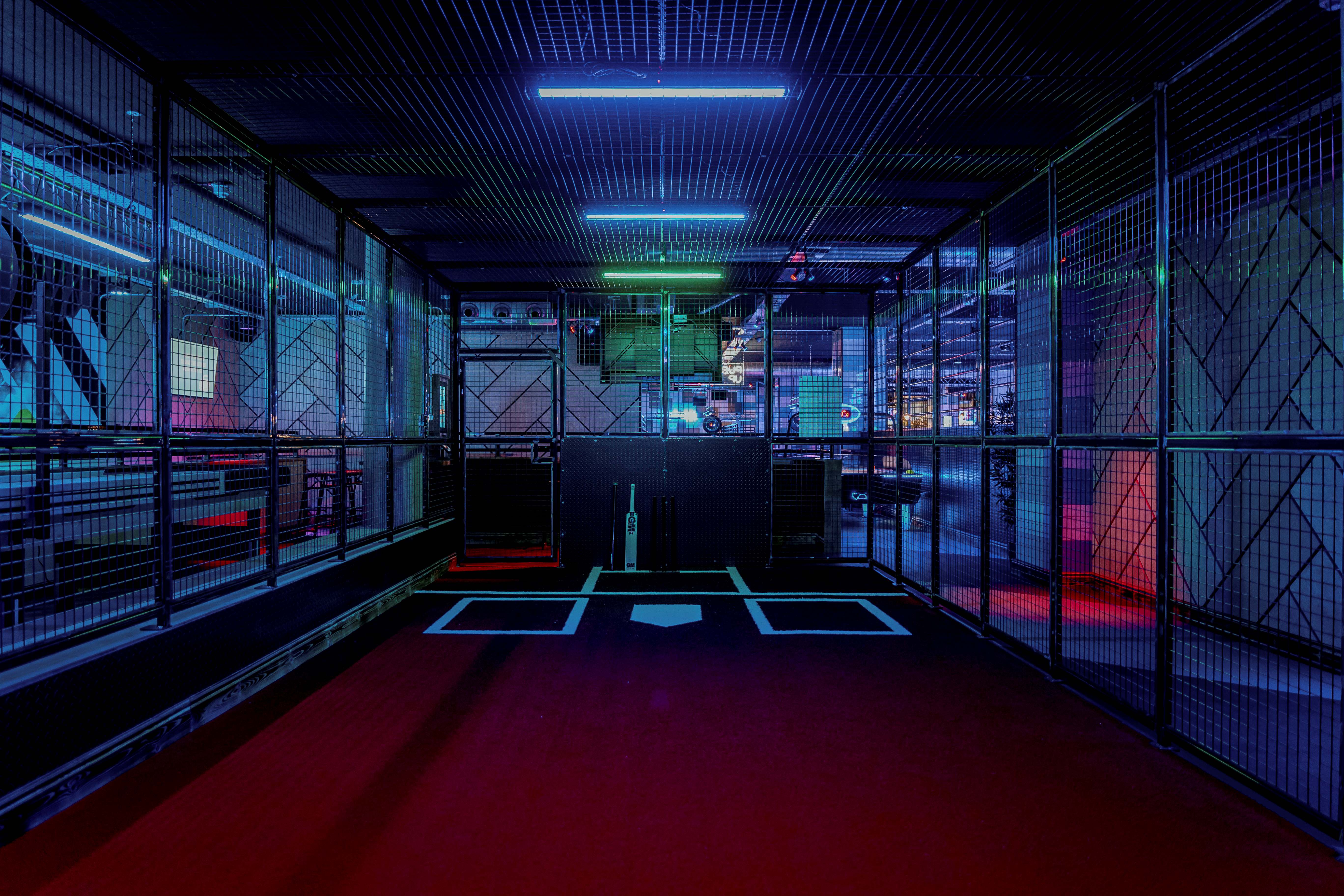 Full venue hire at Roxy Lanes Nottingham, featuring neon lighting for events.