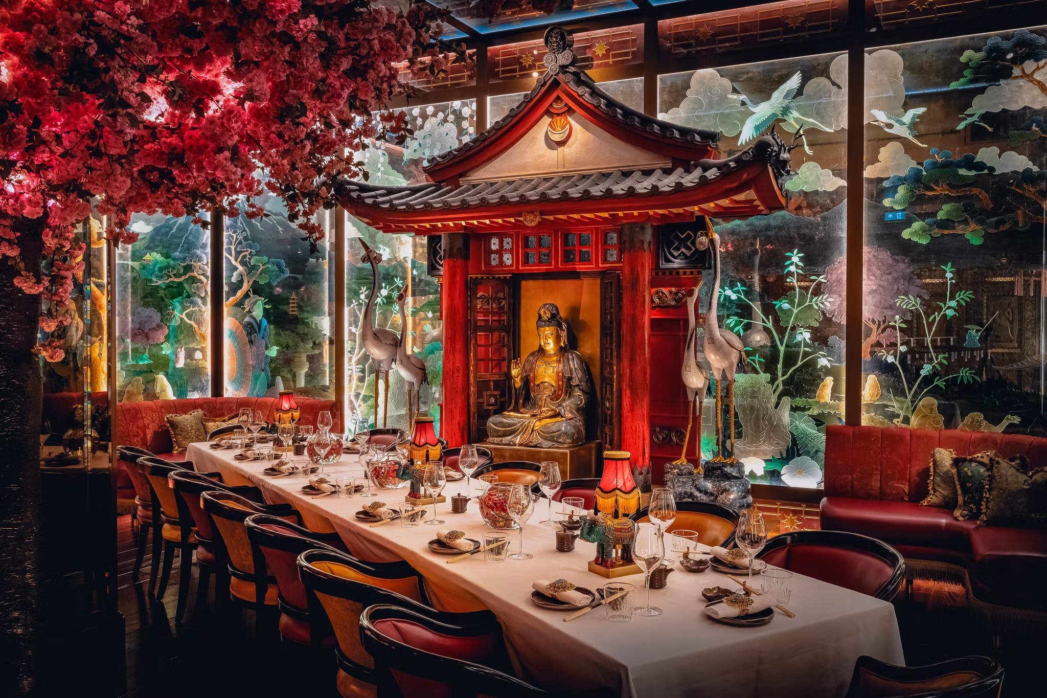 The Edo Room at The Ivy Asia St Paul's, an immersive venue for VIP receptions and themed dinners.