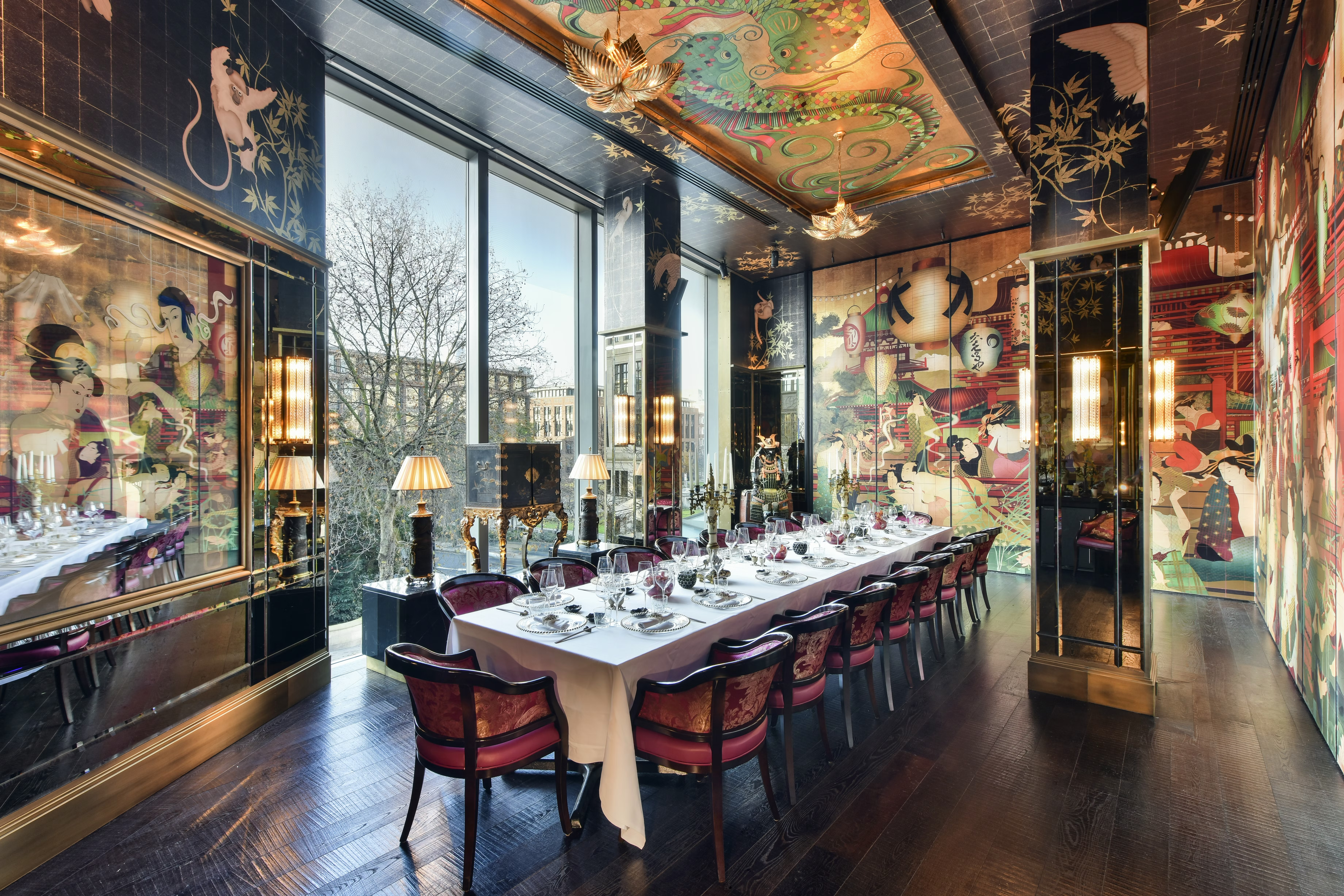 The Edo Room at The Ivy Asia: Immersive private dining space for VIP dinners and executive events.