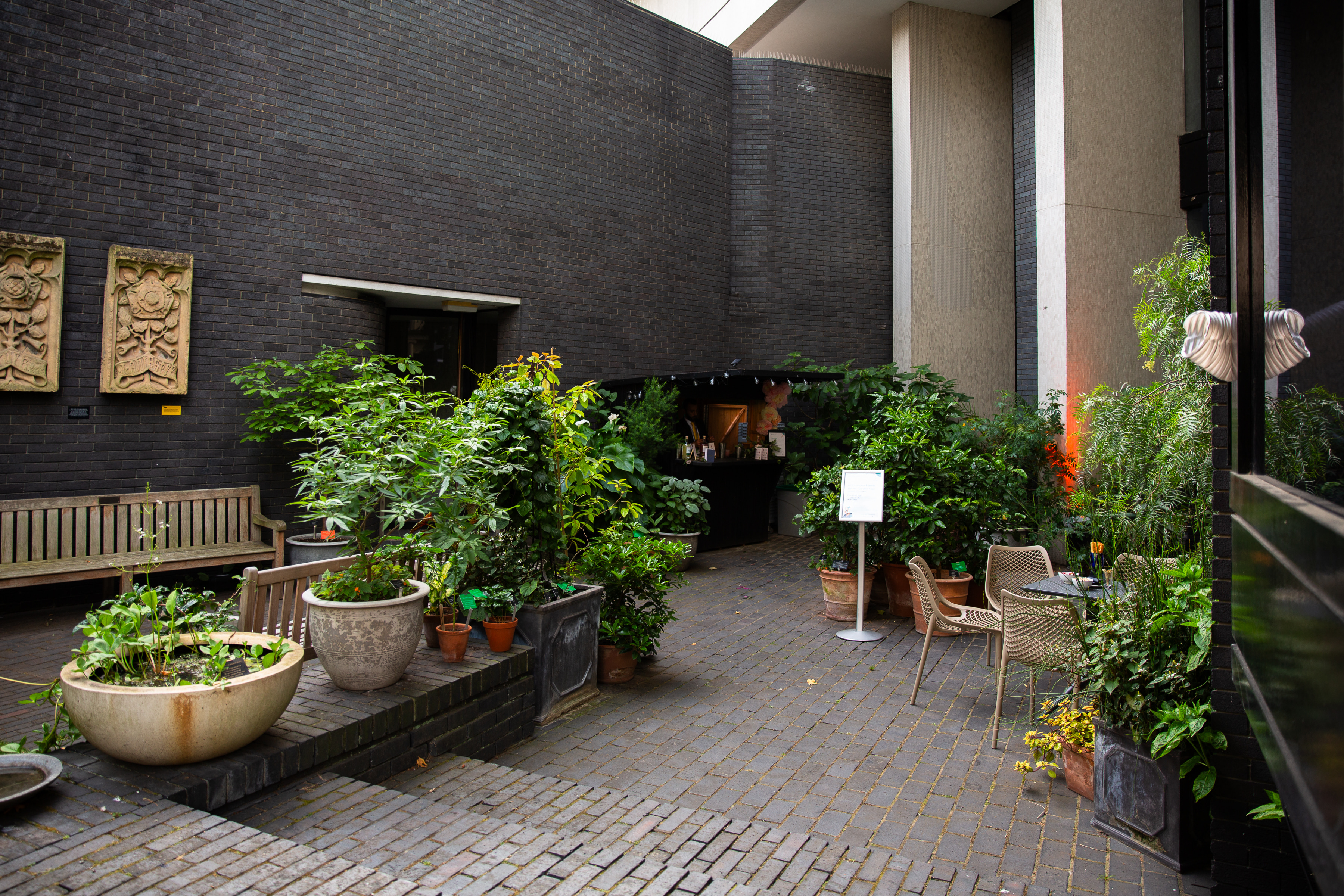 Serene outdoor space at RCP London Events, perfect for intimate gatherings and networking.