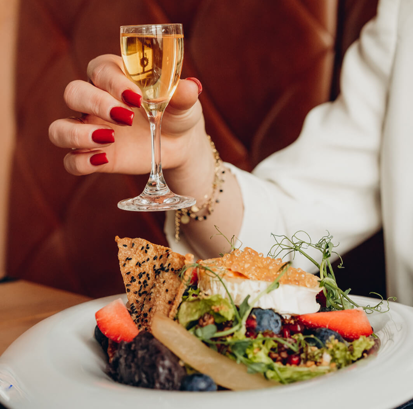 Elixir Restaurant networking reception with premium catering and elegant event styling.