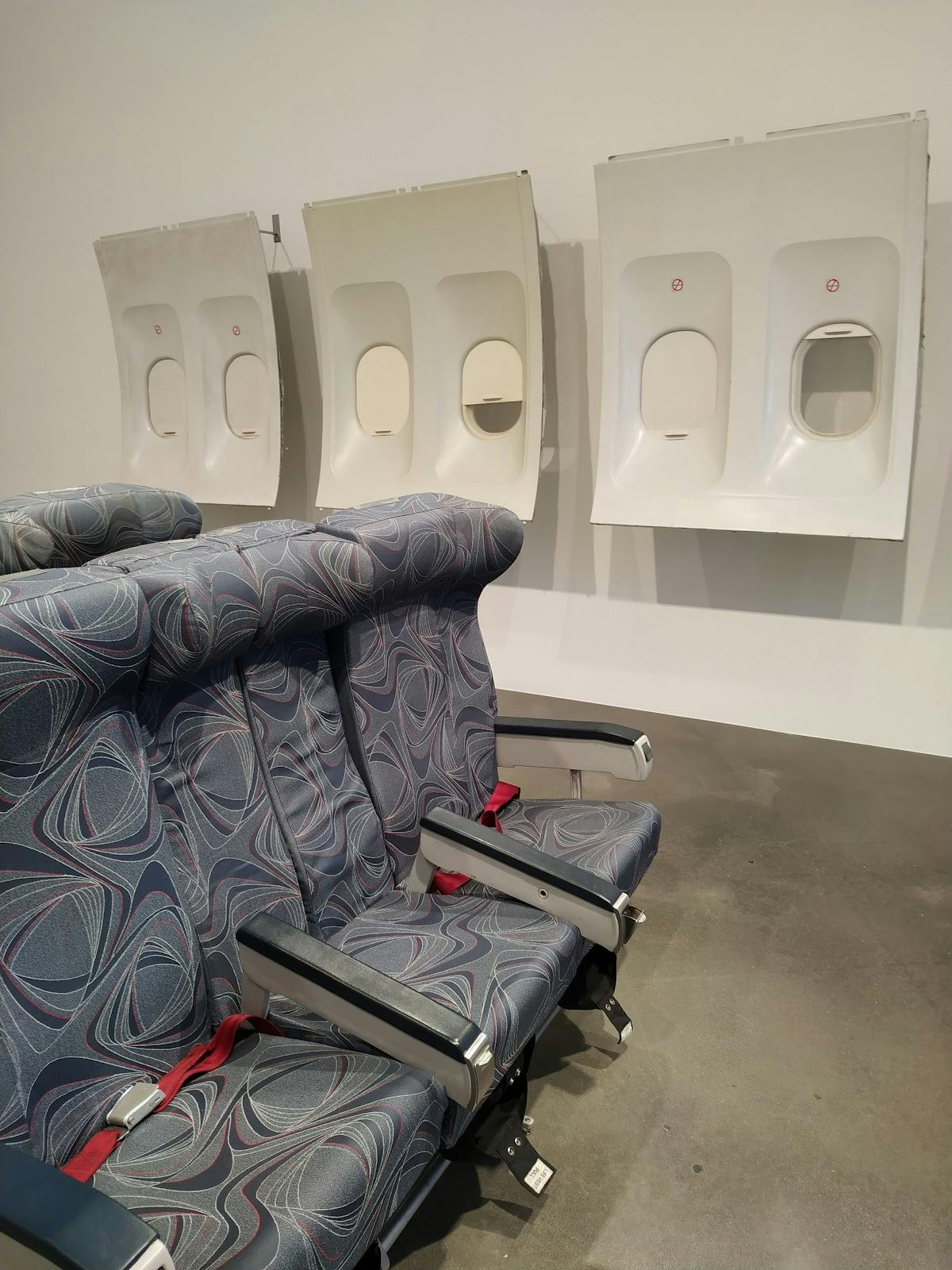 Minimalist aviation-themed installation at Hauser & Wirth, ideal for experiential branding events.