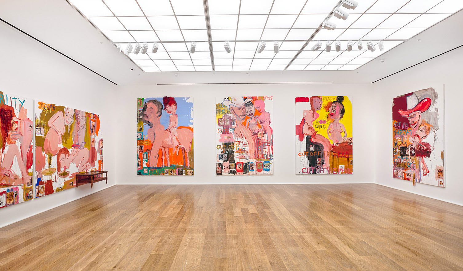 Hauser & Wirth London gallery space with hardwood floors for upscale art receptions and events.