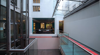 Modern glass-walled venue for corporate events and meetings in Royal Institution.