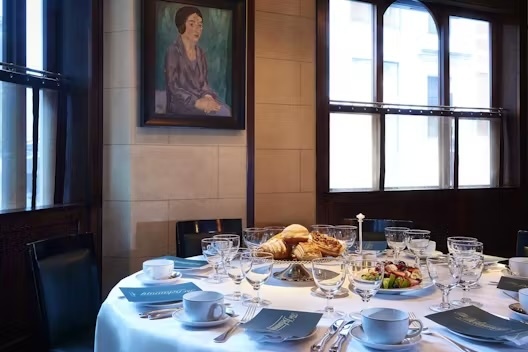 Private dining at The Delaunay, high-end corporate event room for VIP meetings.