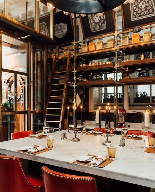 The Pie Room at Holborn Dining Room: industrial-chic private dining for VIP dinners and networking.