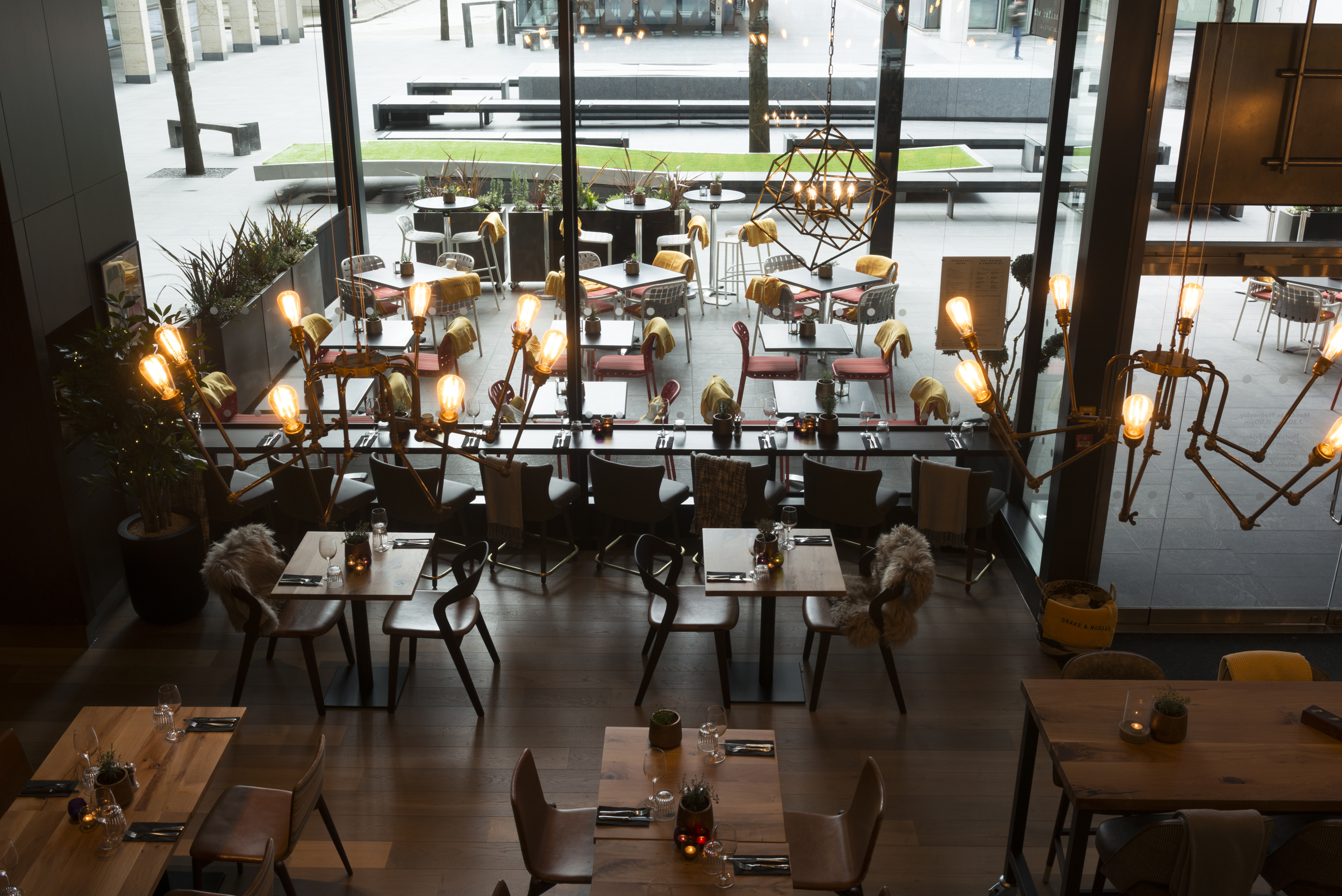 The Mezzanine at The Refinery, stylish dining space for corporate events and private dinners.