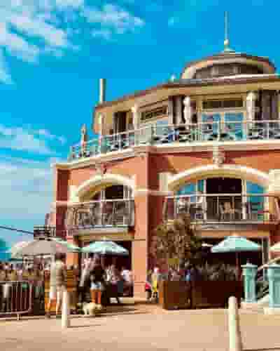 Beachfront terrace